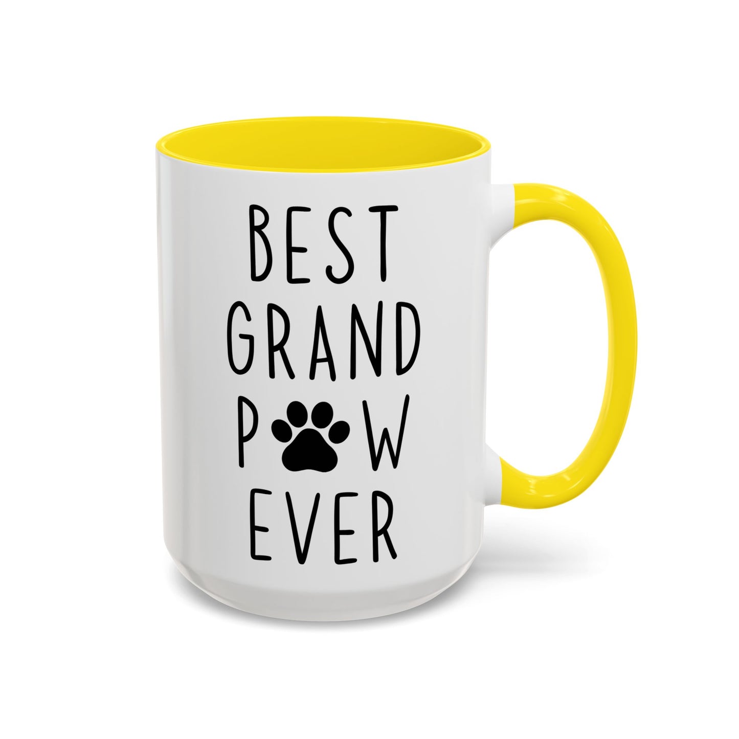 Best Grand Paw Ever Mug | Funny Pet Lover Gift | Custom Made Dog Grandpa Coffee Cup