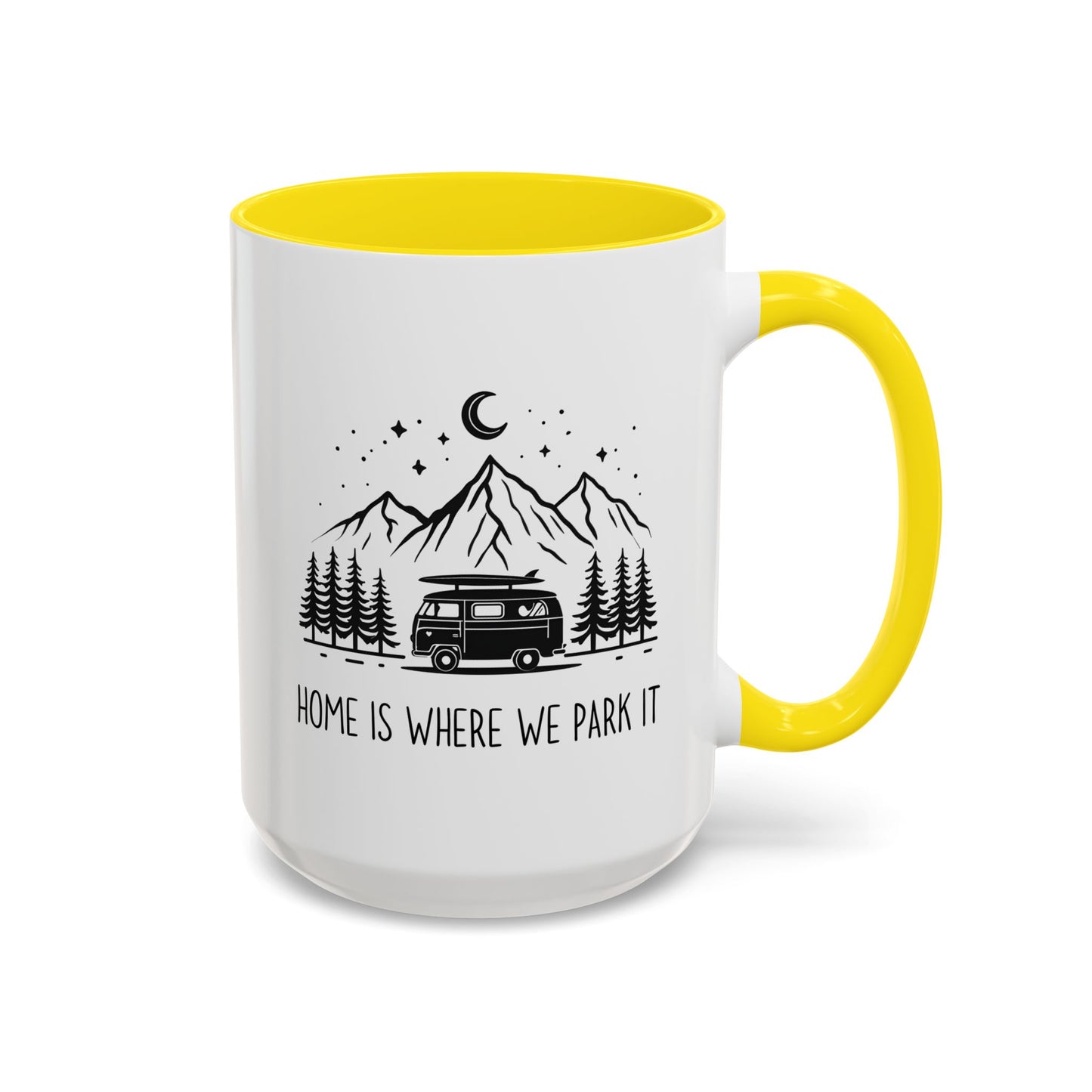 “Home Is Where We Park It” Custom Made Mug | Camping Coffee Cup for RV Owners, Van Life, and Adventure Lovers