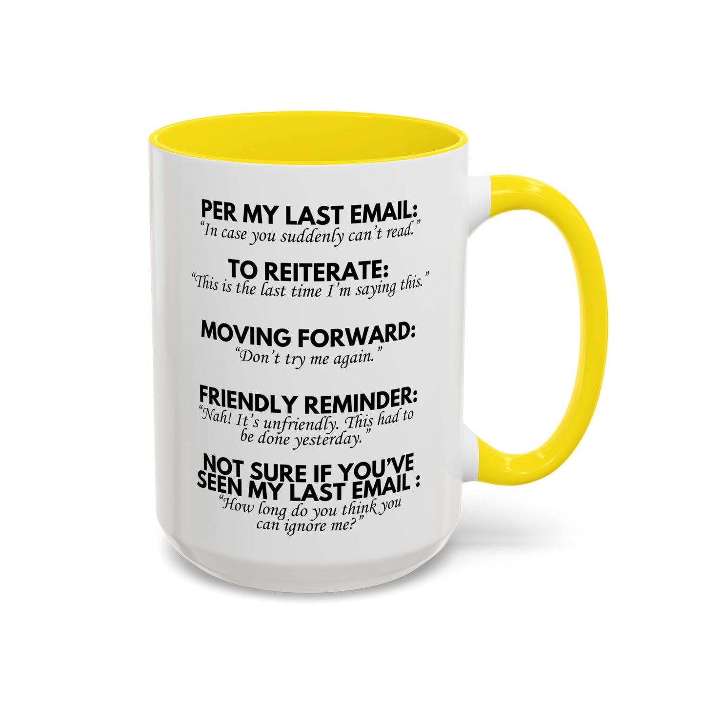 Per My Last Email Mug – Funny Work Coffee Mug | Sarcastic Office Gift for Coworkers & Bosses