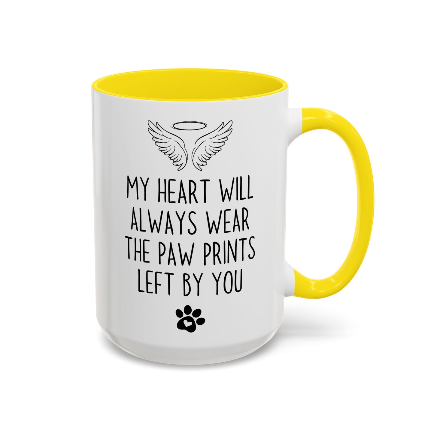 My Heart Will Always Wear the Paw Prints Left By You Mug | Pet Memorial Mug | Custom Made Remembrance Gift