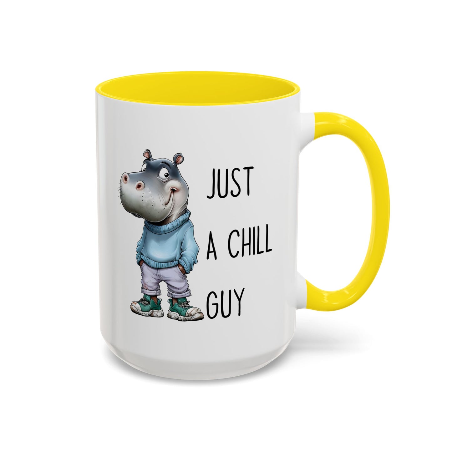 Just a Chill Guy Hippo Mug | Funny Animal Coffee Cup | Custom Made Gift for Hippo Lovers