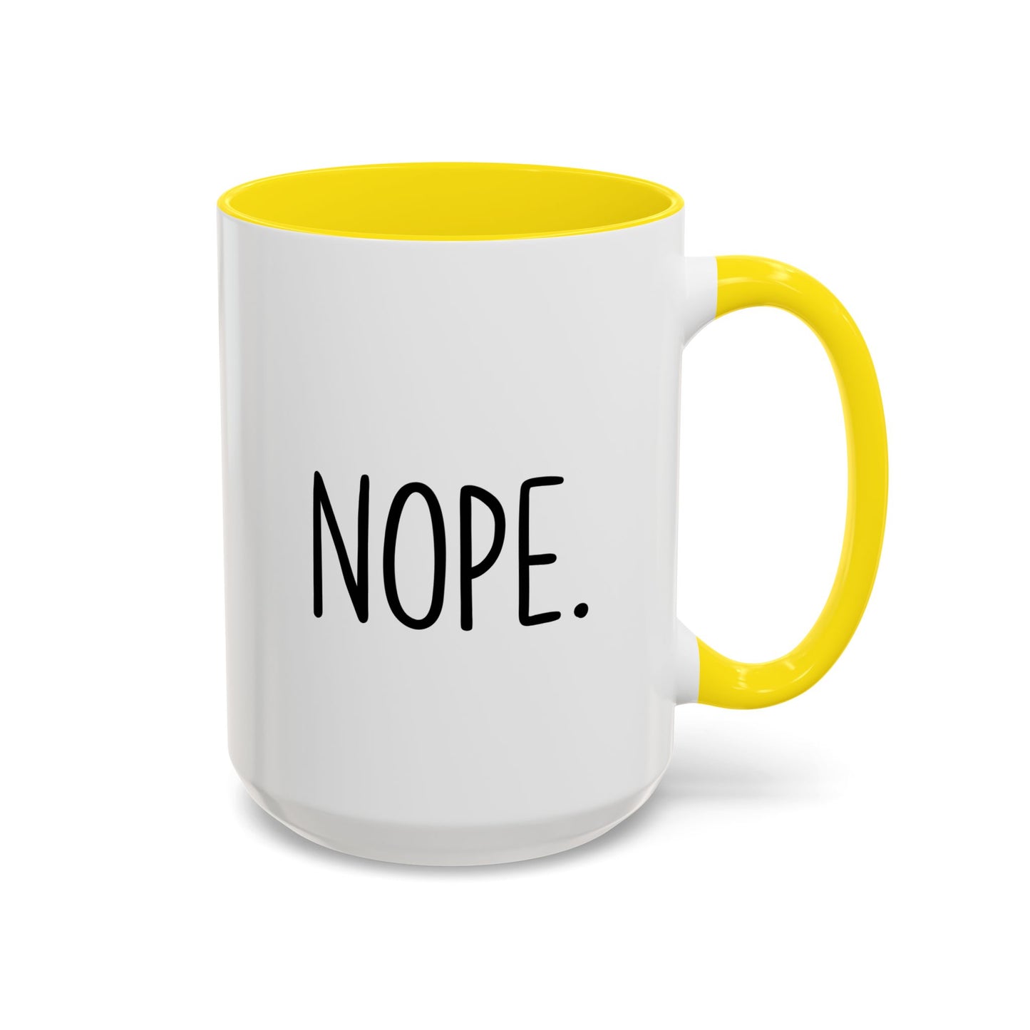 Minimalist Funny Mug – “Nope.” | Sarcastic Coffee Cup, Simple Office Humor Gift, Introvert Mug, Sassy Quote Cup