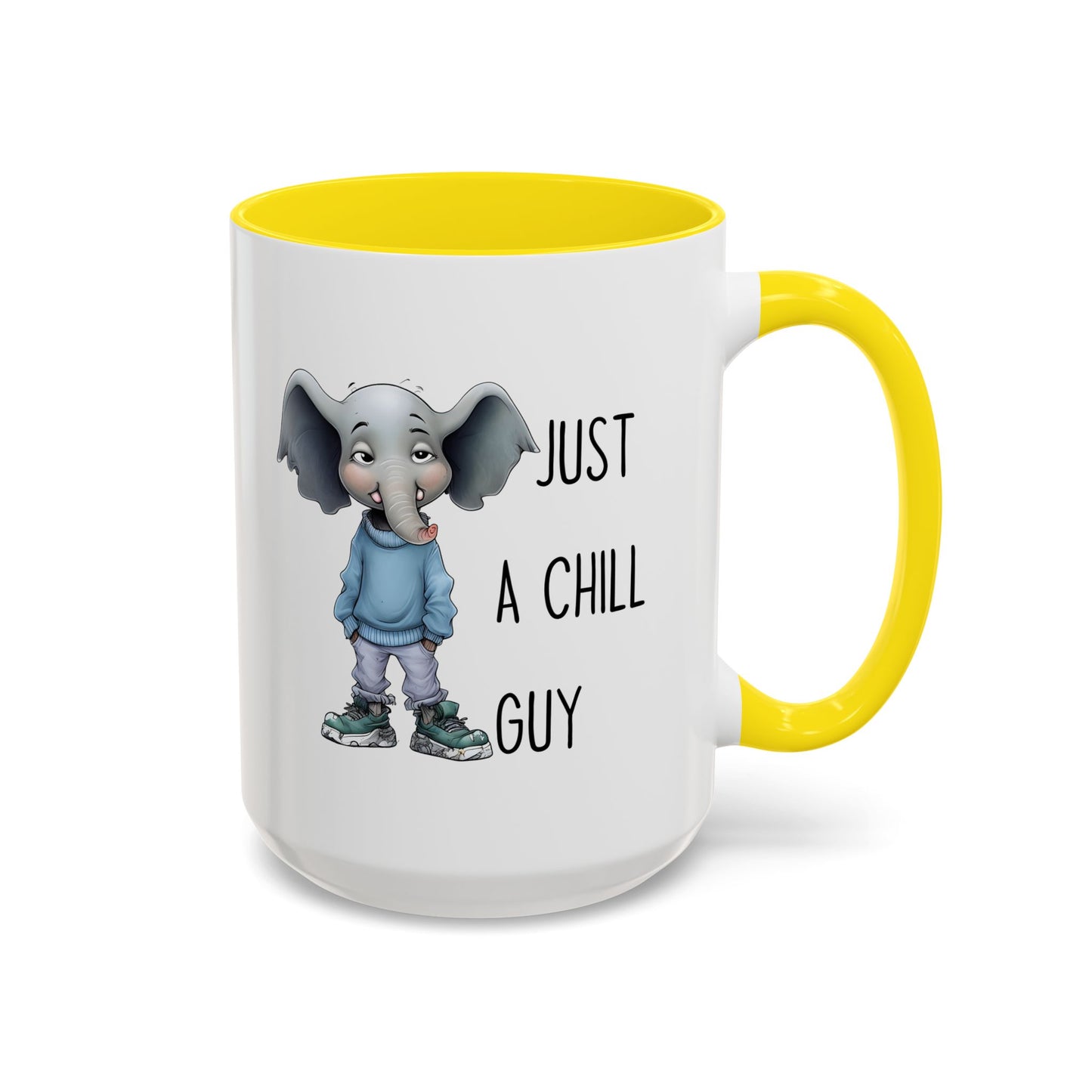 Just a Chill Guy Elephant Mug | Funny Animal Coffee Cup | Custom Made Gift for Elephant Lovers