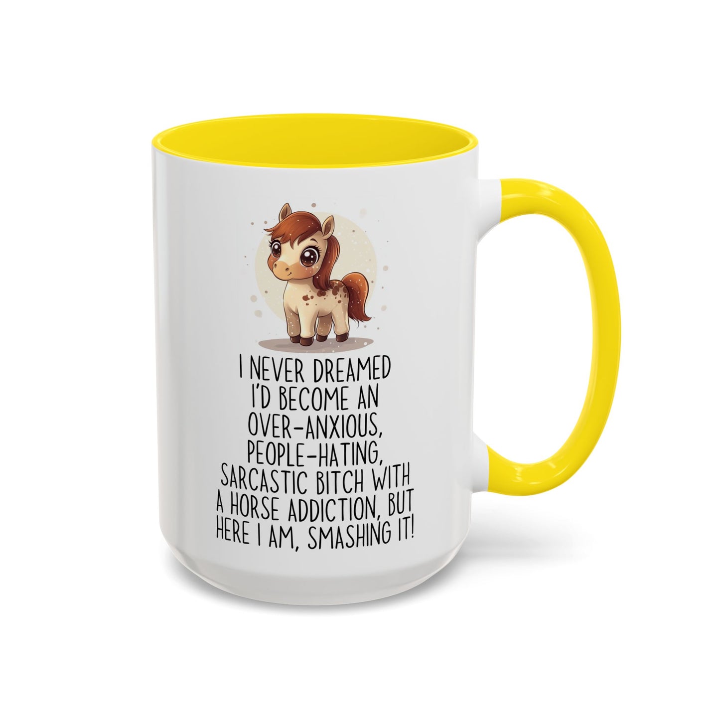 Funny Horse Girl Mug | Over-Anxious Sarcastic Horse Lover Cup | Custom Made Equestrian Gift