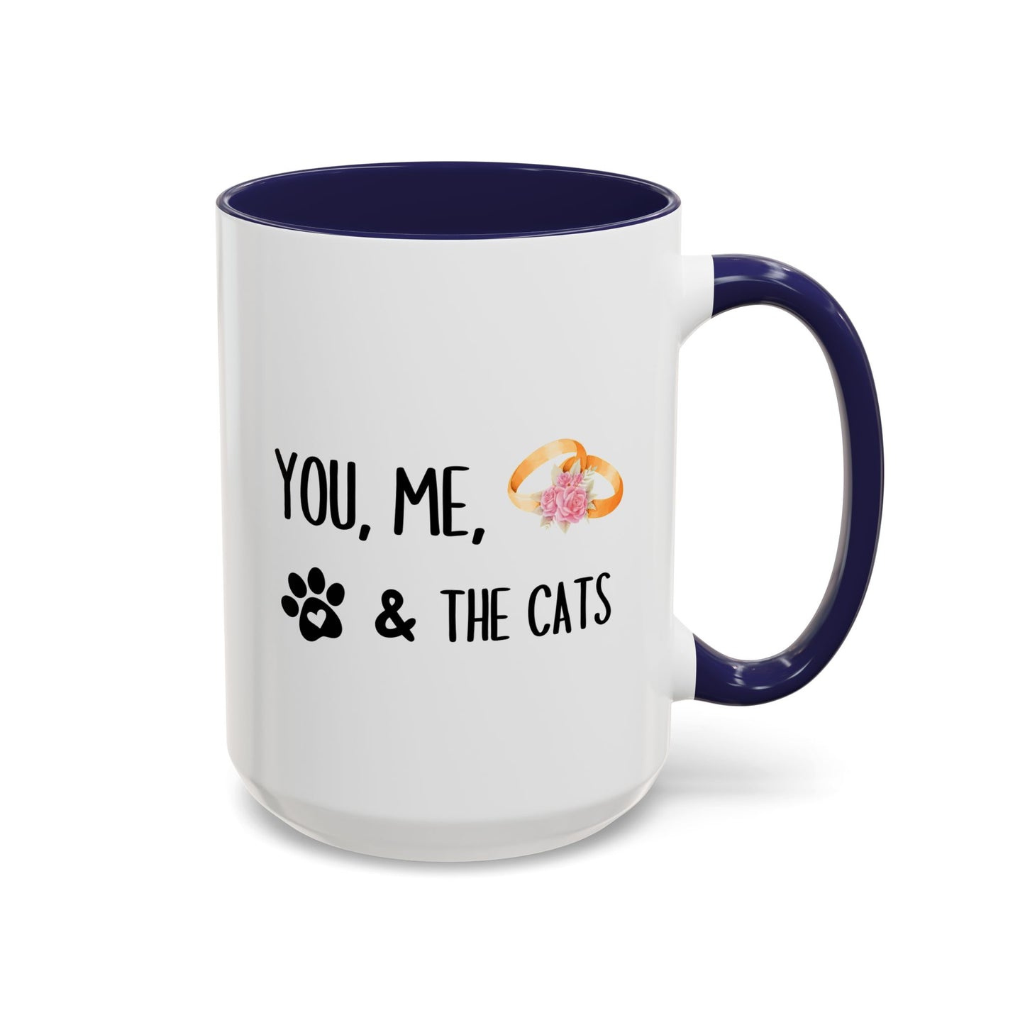 You, Me, & The Cats Mug | Cute Cat Lover Couple Gift | Custom Made Coffee Cup