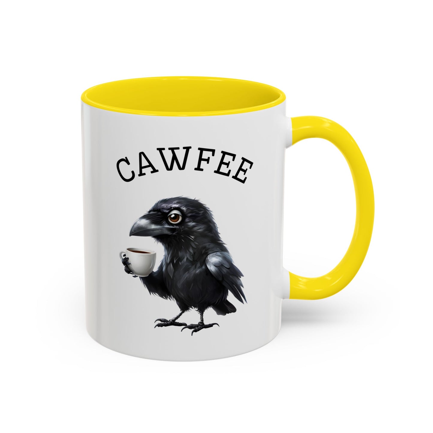 Cawfee Mug | Custom Made Funny Crow Coffee Cup for Bird Lovers