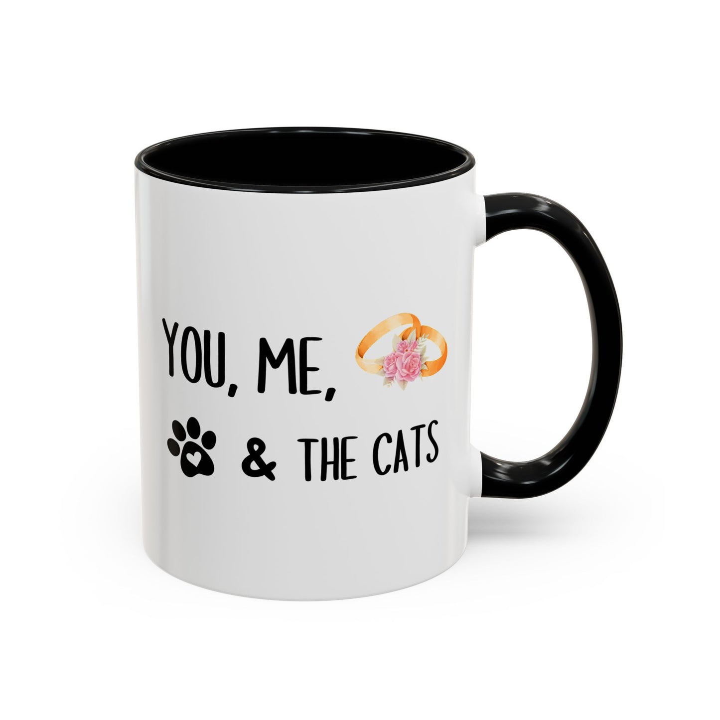 You, Me, & The Cats Mug | Cute Cat Lover Couple Gift | Custom Made Coffee Cup