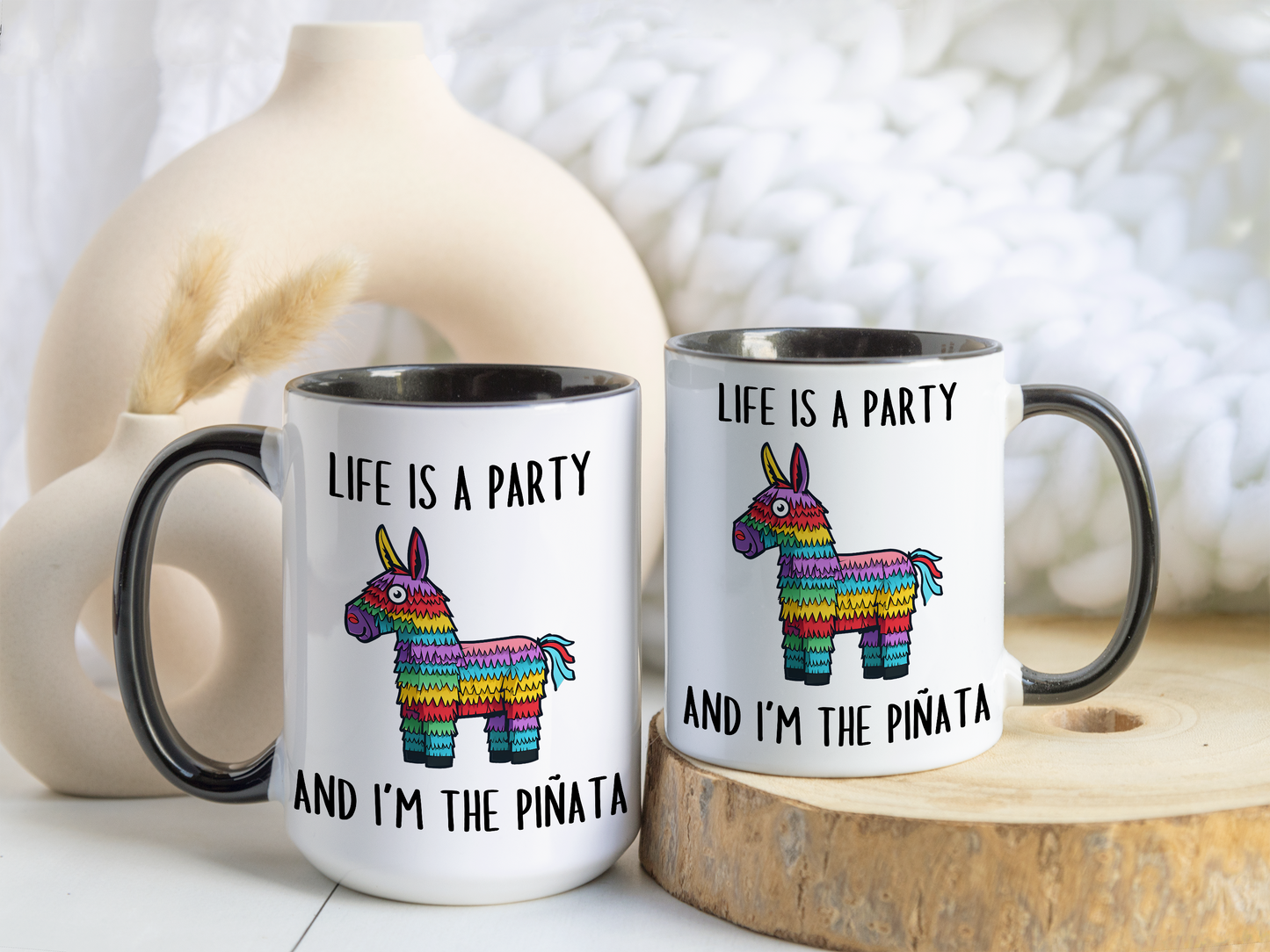 Life Is a Party and I’m the Piñata Mug – Funny Relatable Coffee Cup | Custom Made Gift for Stressful Days