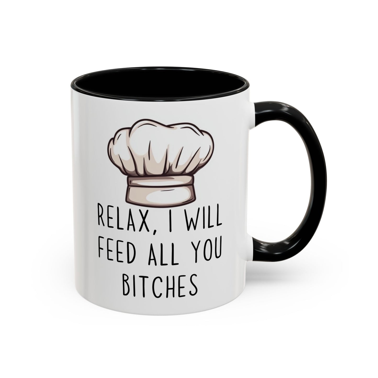 Relax, I’ll Feed All You Crazy People Mug | Funny Chef Gift | Custom Made Cooking Coffee Cup