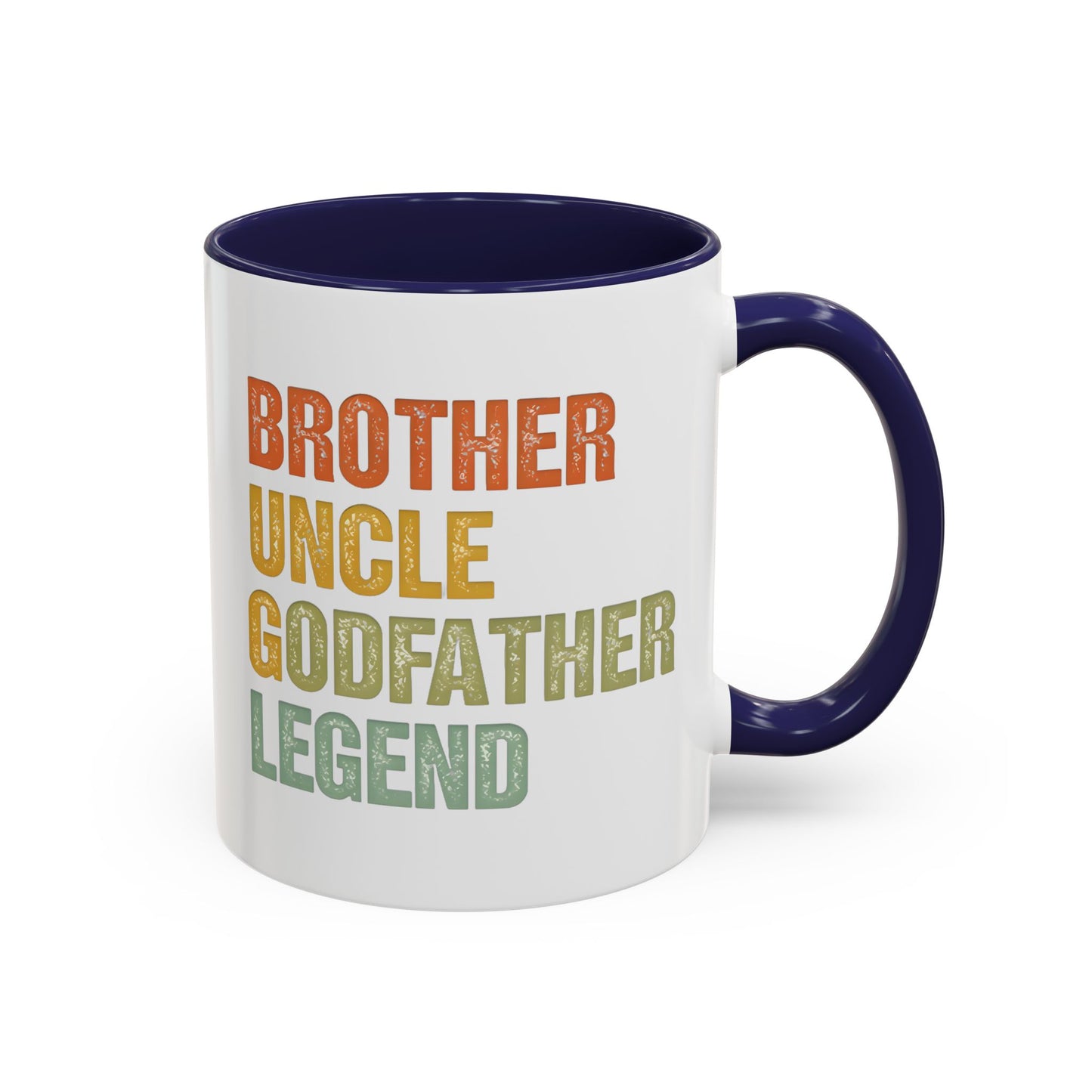 Brother Uncle Godfather Legend Mug – Retro Style Custom Made Coffee Cup for Men – Gift for Brother, Uncle, or Godfather