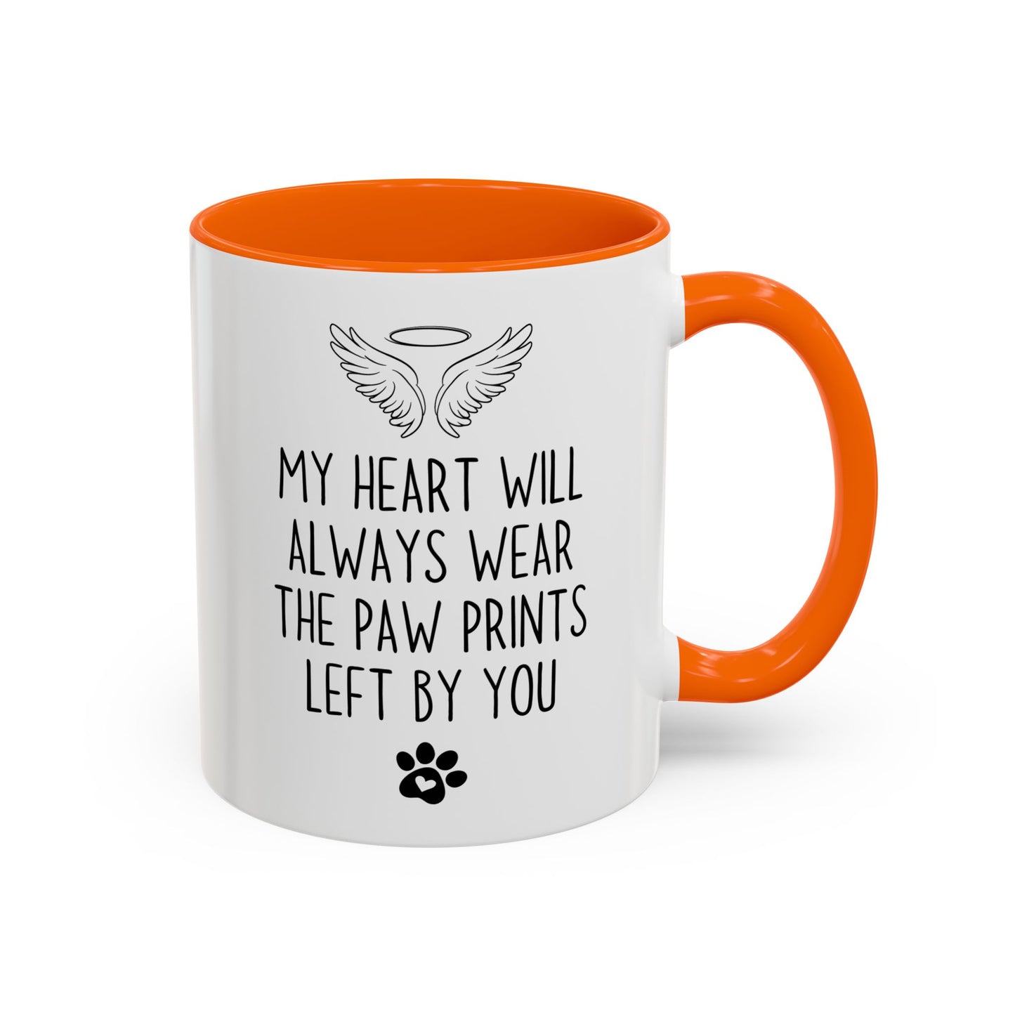 My Heart Will Always Wear the Paw Prints Left By You Mug | Pet Memorial Mug | Custom Made Remembrance Gift