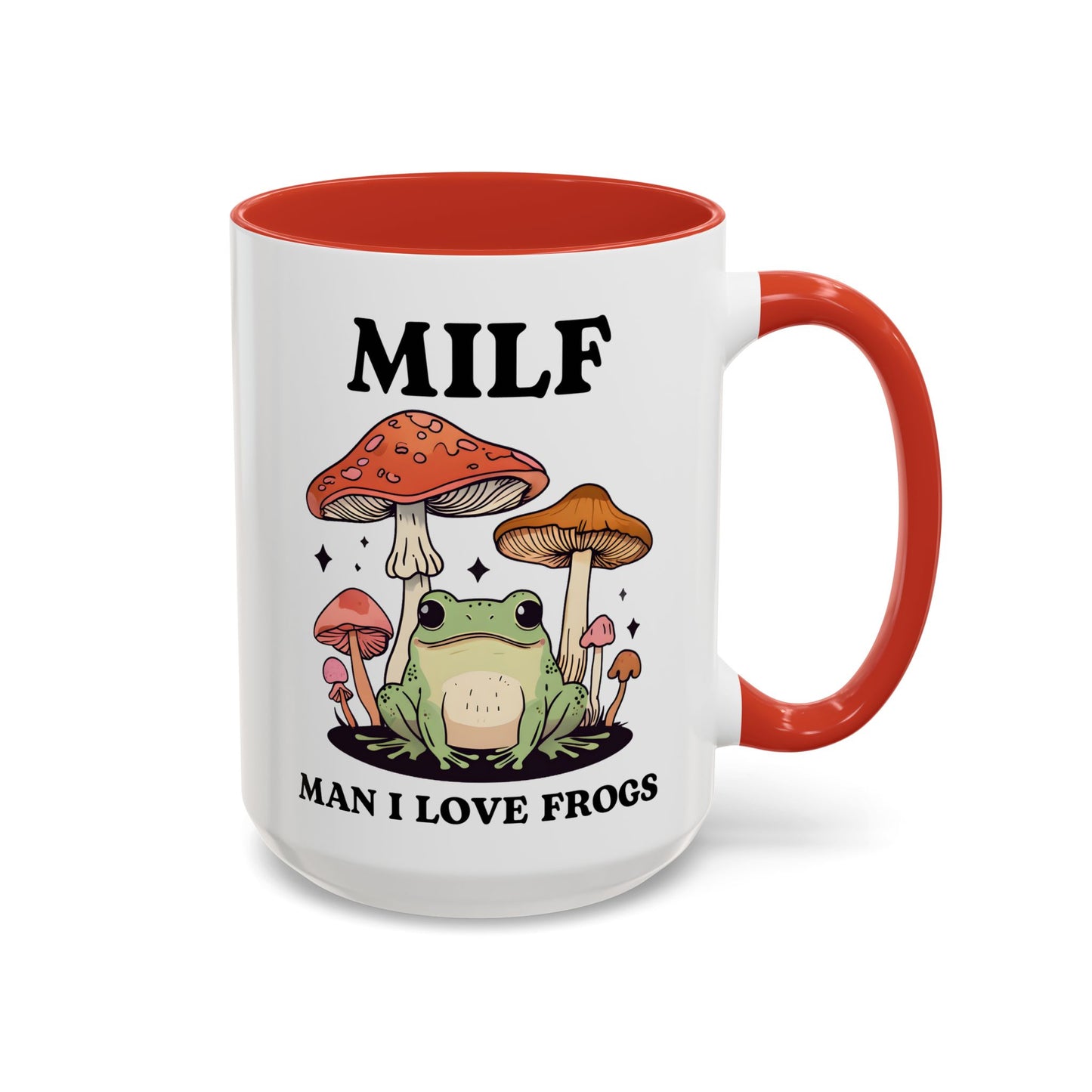MILF Mug – Man I Love Frogs | Funny Frog Lover Mug | Cottagecore Mushroom Aesthetic Gift