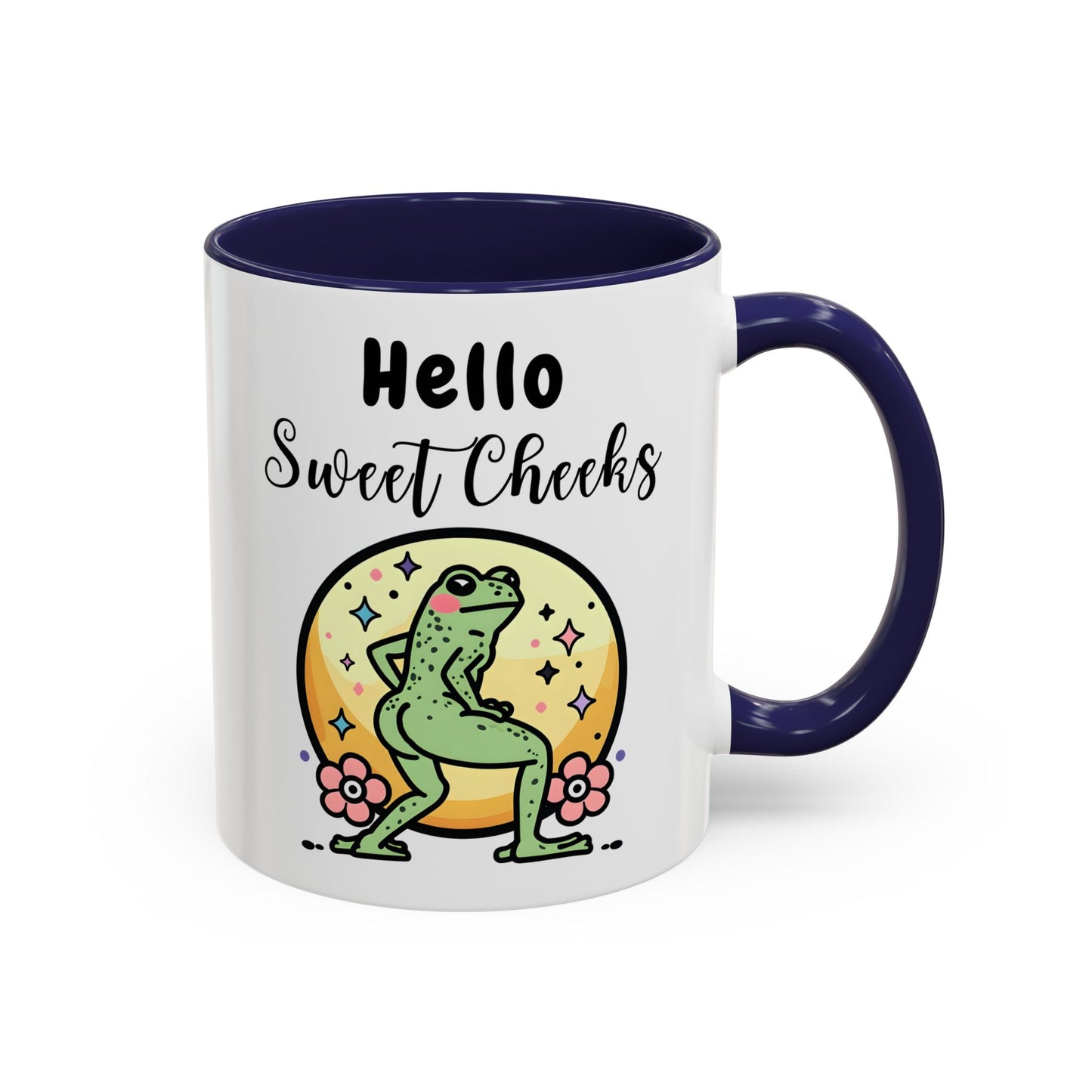 Hello Sweet Cheeks Mug | Funny Frog Mug | Custom Made Cute Coffee Cup