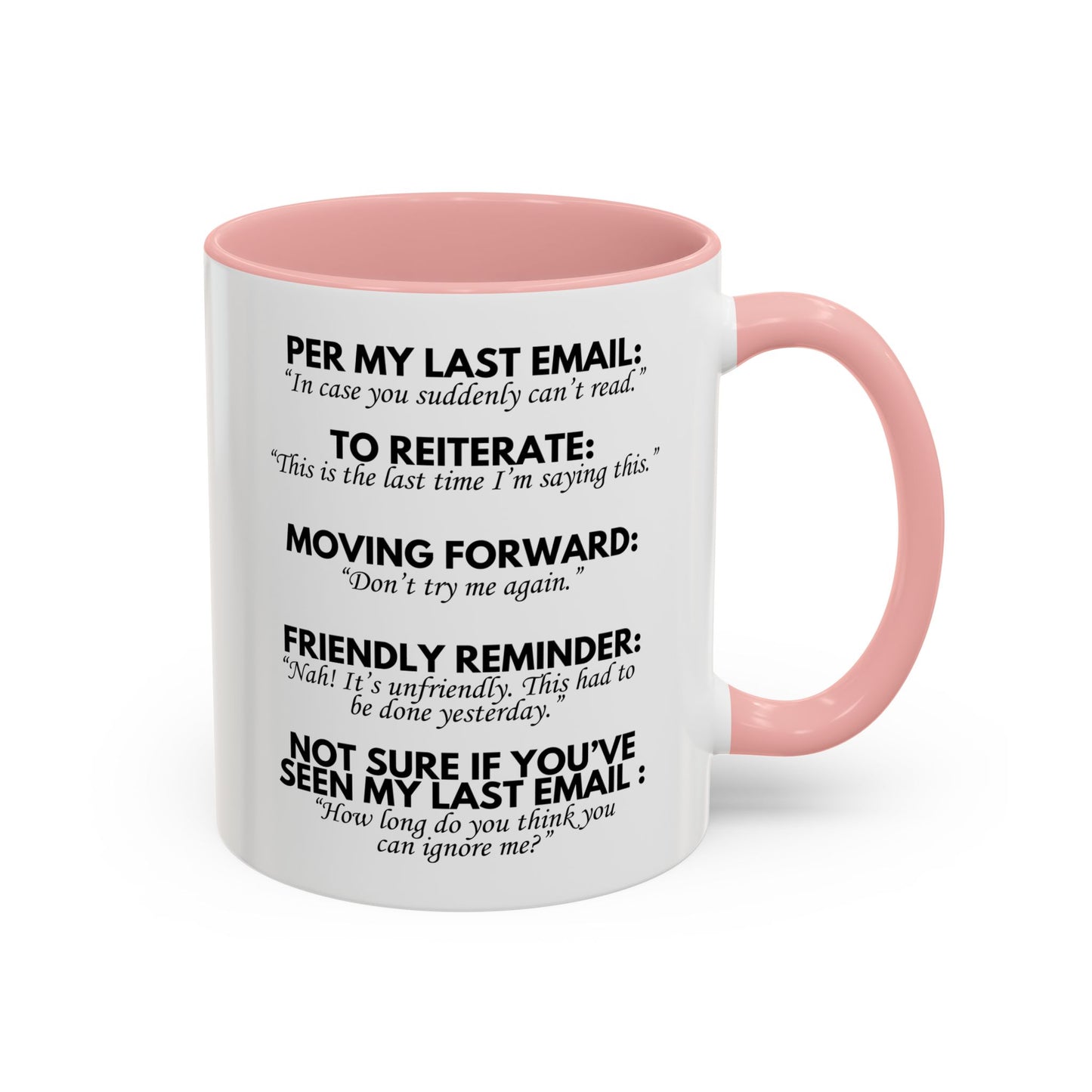 Per My Last Email Mug – Funny Work Coffee Mug | Sarcastic Office Gift for Coworkers & Bosses