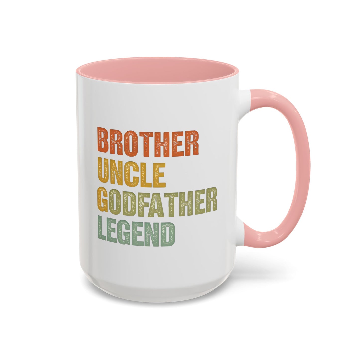 Brother Uncle Godfather Legend Mug – Retro Style Custom Made Coffee Cup for Men – Gift for Brother, Uncle, or Godfather