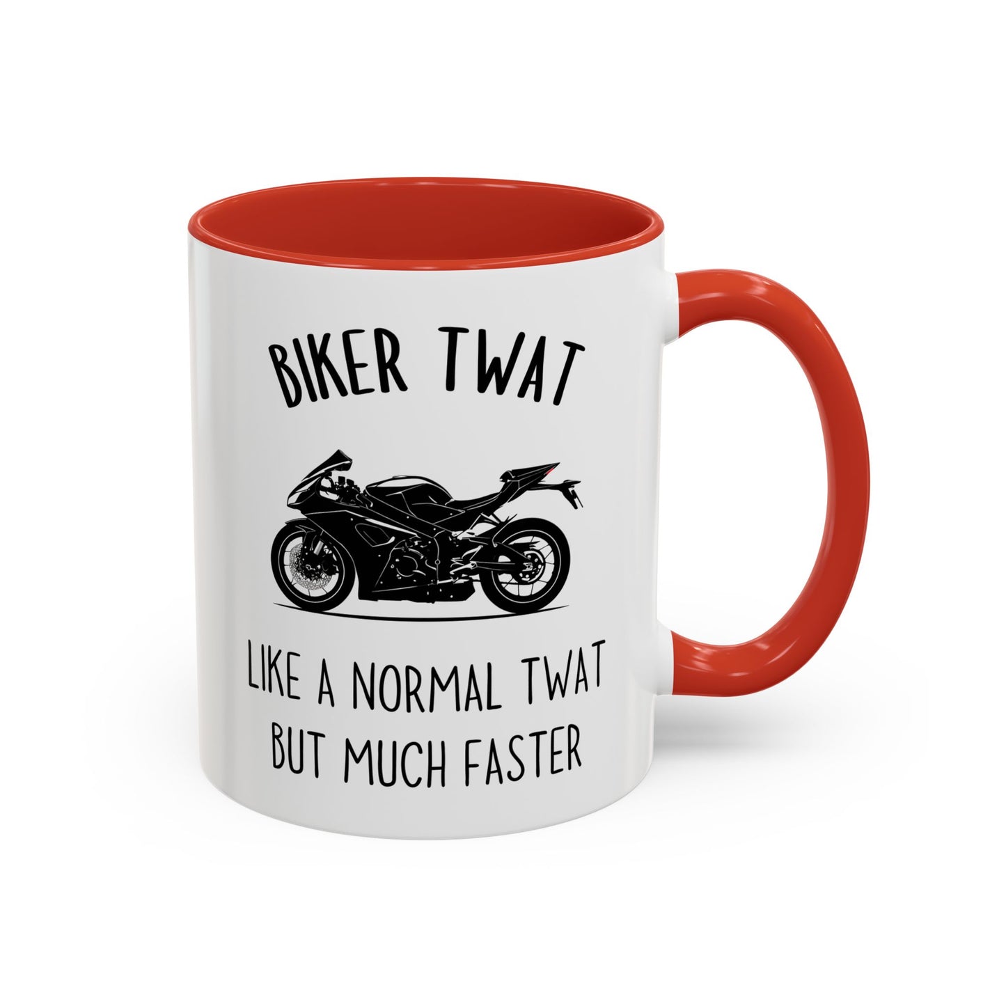 Funny Biker Mug | Motorcycle Rider Gift | Custom Made Coffee Cup for Bikers – “Like a Normal Person But Much Faster”