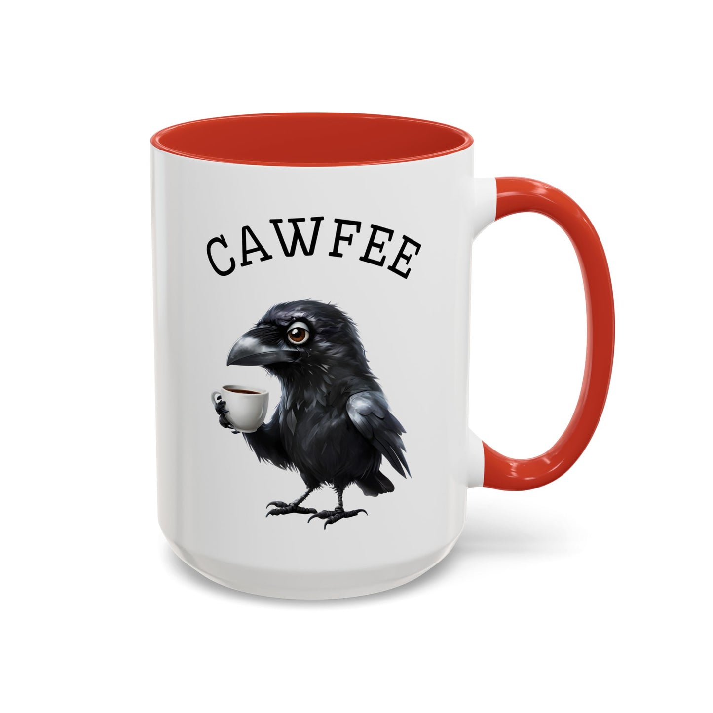 Cawfee Mug | Custom Made Funny Crow Coffee Cup for Bird Lovers