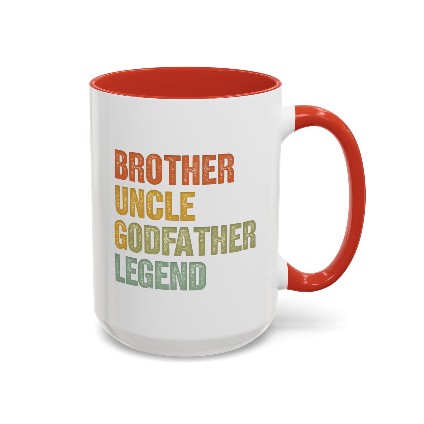 Brother Uncle Godfather Legend Mug – Retro Style Custom Made Coffee Cup for Men – Gift for Brother, Uncle, or Godfather