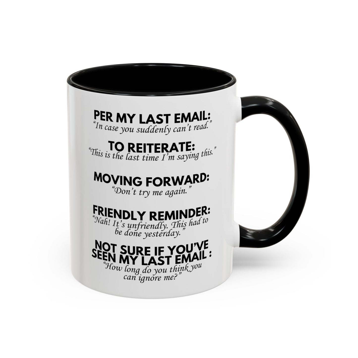 Per My Last Email Mug – Funny Work Coffee Mug | Sarcastic Office Gift for Coworkers & Bosses