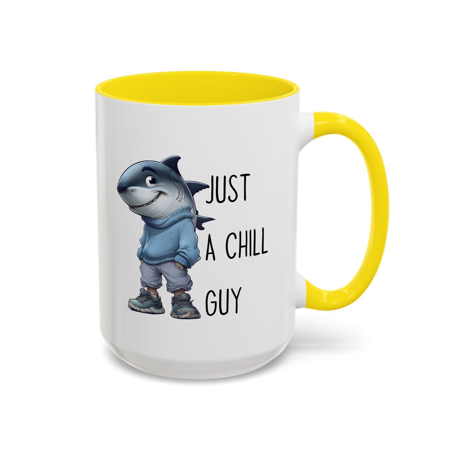 Just a Chill Guy Shark Mug | Funny Ocean Coffee Cup | Custom Made Gift for Shark Lovers
