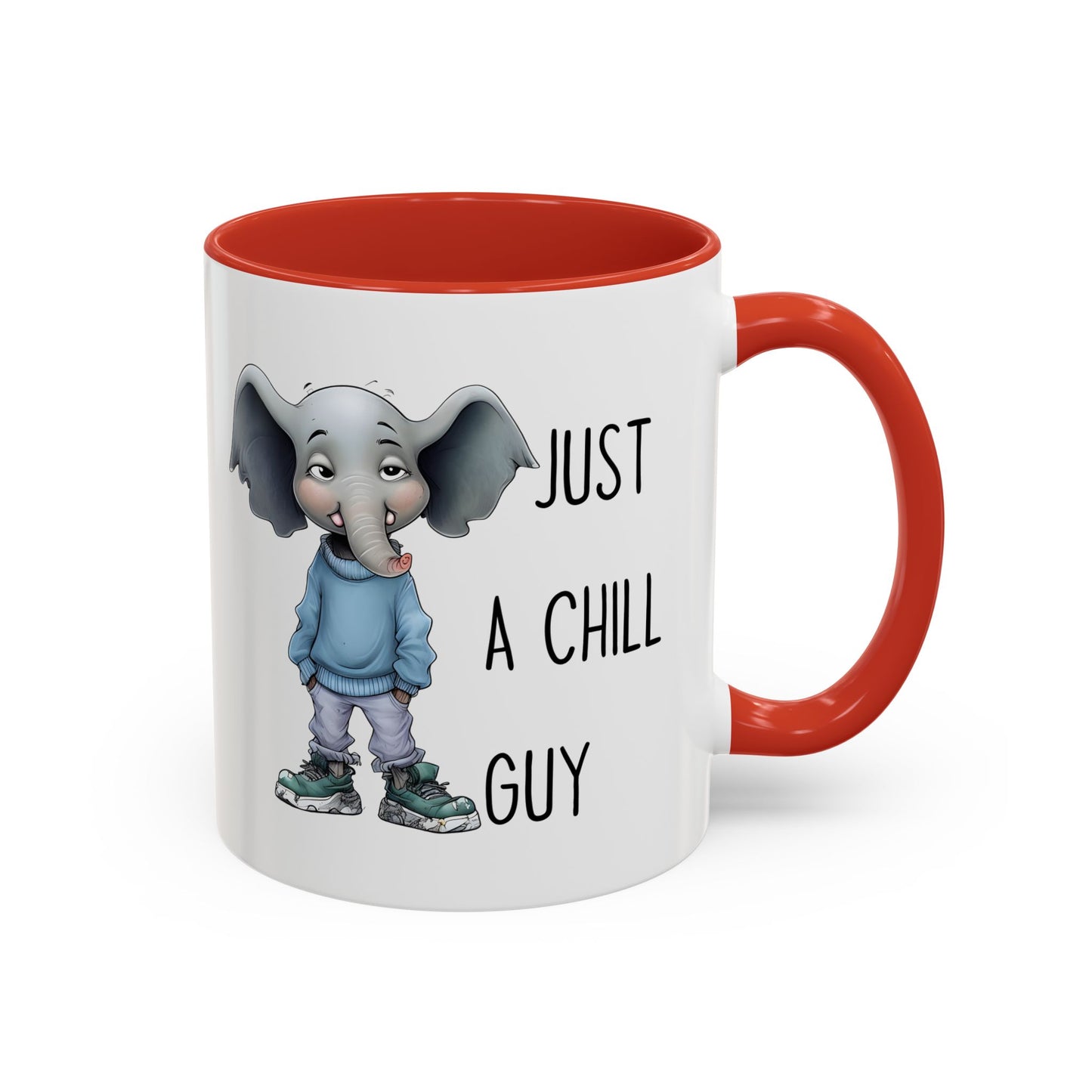 Just a Chill Guy Elephant Mug | Funny Animal Coffee Cup | Custom Made Gift for Elephant Lovers