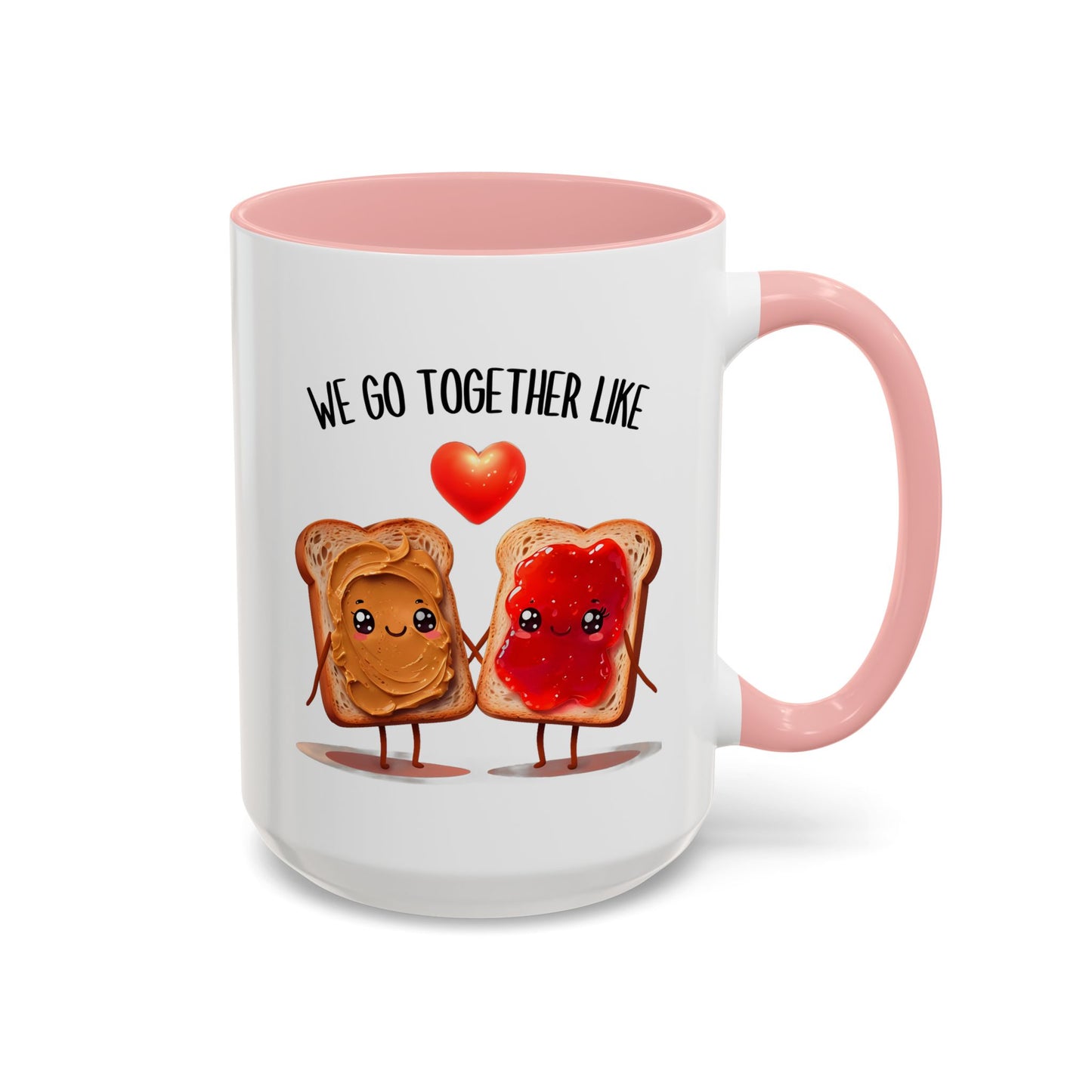 We Go Together Like Peanut Butter & Jelly Mug – Cute Couple Coffee Cup | Funny Valentine’s Gift for Him or Her