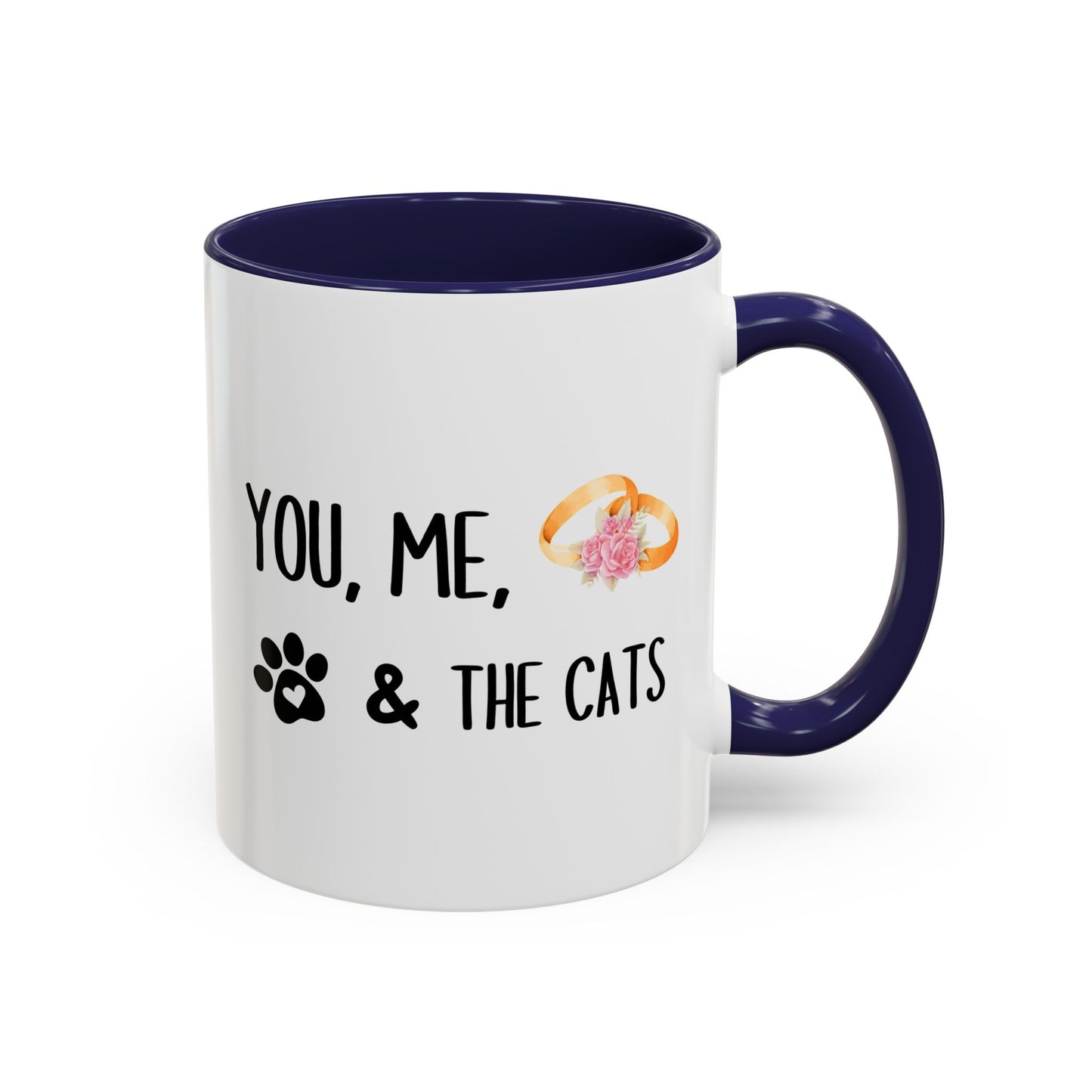 You, Me, & The Cats Mug | Cute Cat Lover Couple Gift | Custom Made Coffee Cup
