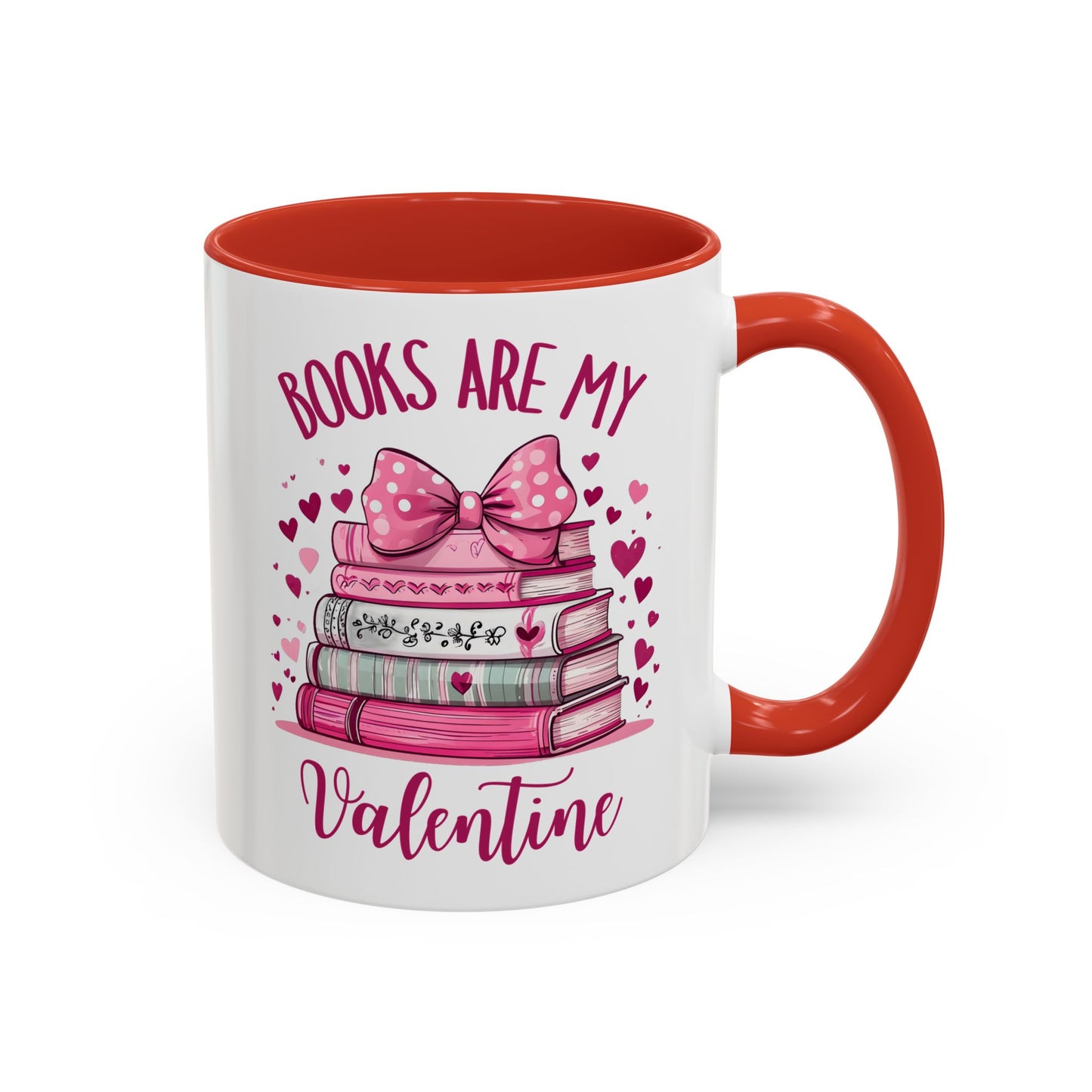 Books Are My Valentine Mug – Cute Book Lover Coffee Cup | Valentine’s Day Gift for Readers, Writers & Bibliophiles