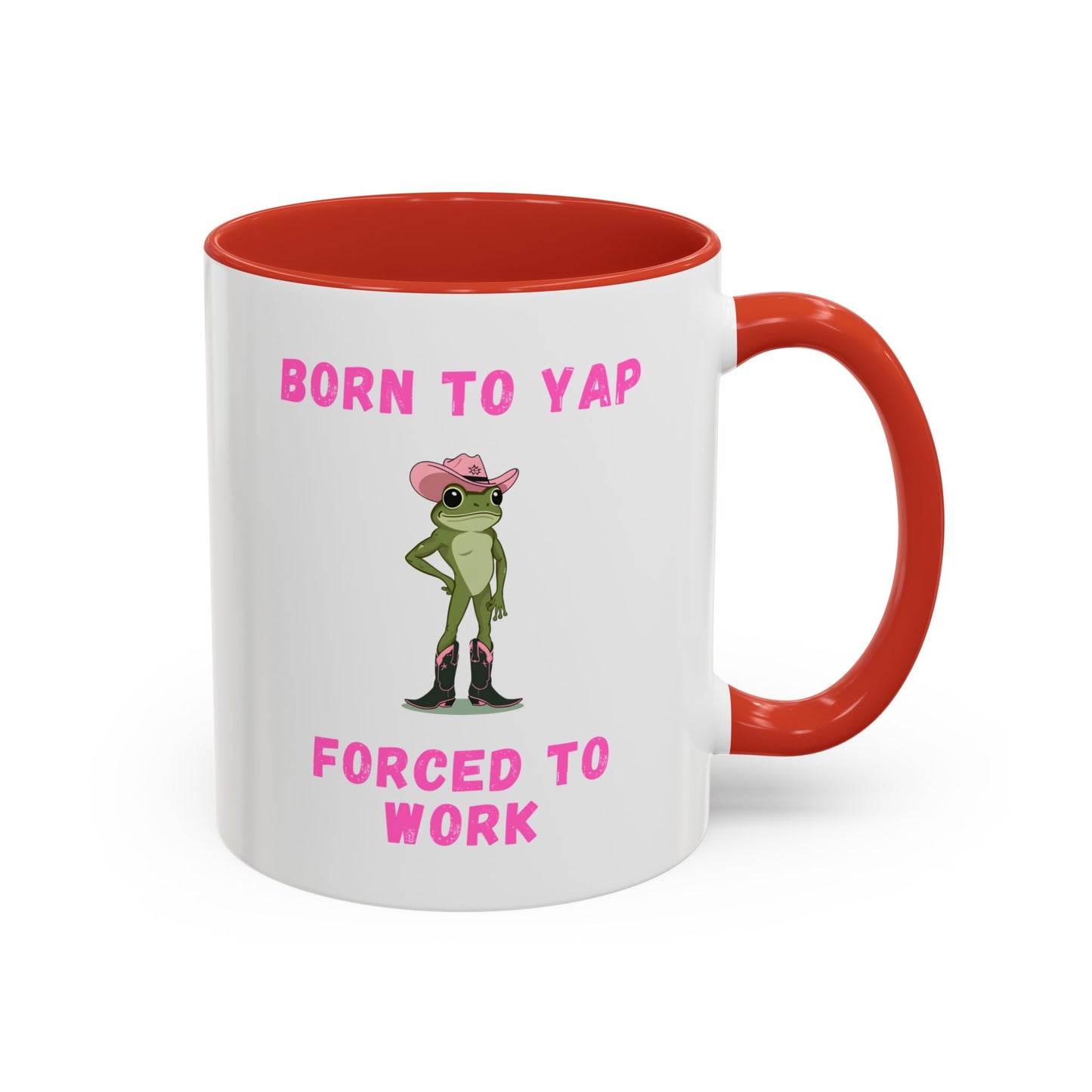 Born To Yap Forced To Work Mug | Funny Frog Coffee Cup | Custom Made Gift for Coworkers & Friends