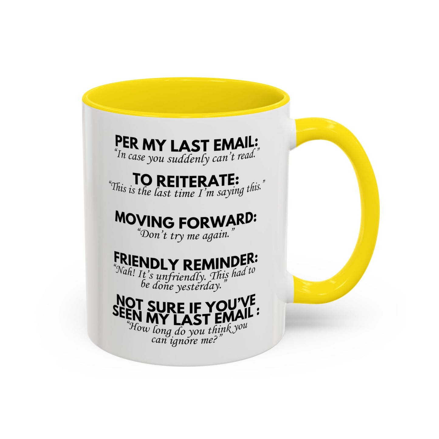 Per My Last Email Mug – Funny Work Coffee Mug | Sarcastic Office Gift for Coworkers & Bosses