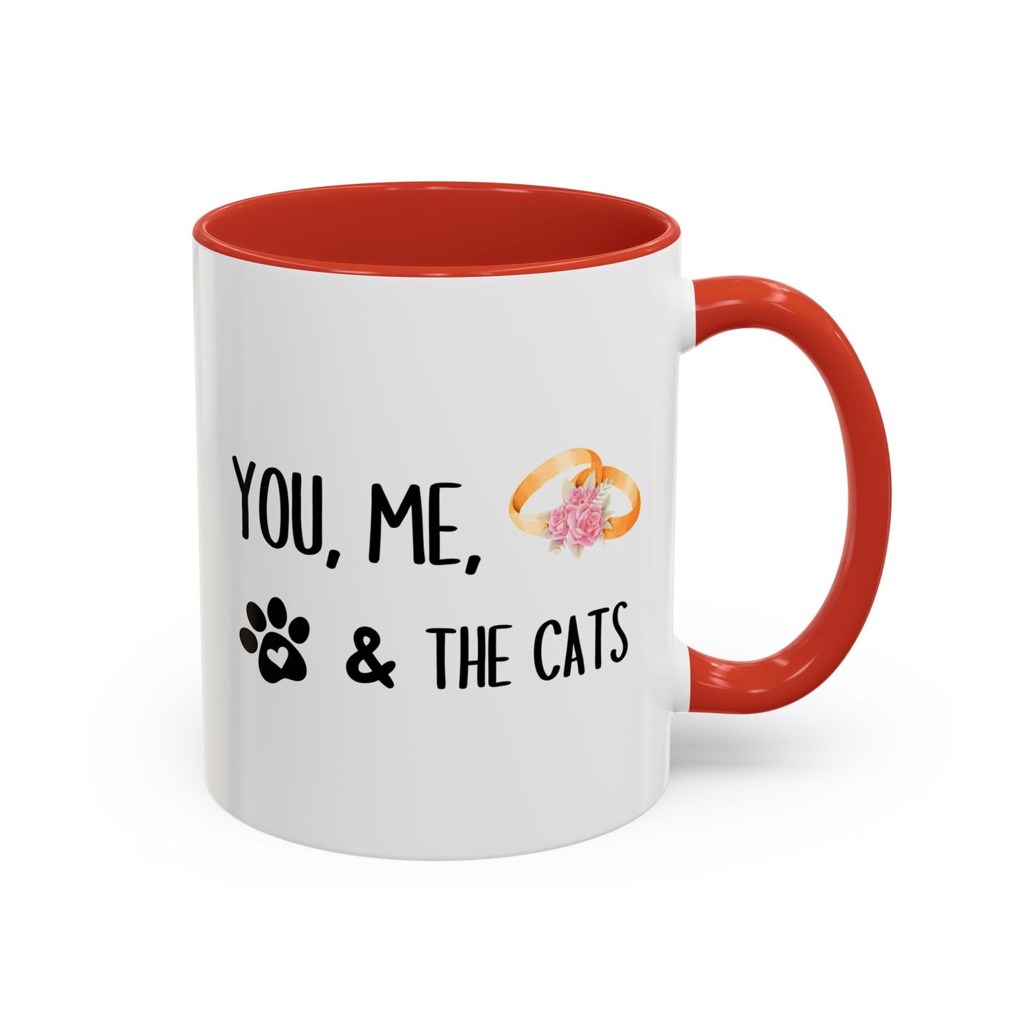 You, Me, & The Cats Mug | Cute Cat Lover Couple Gift | Custom Made Coffee Cup