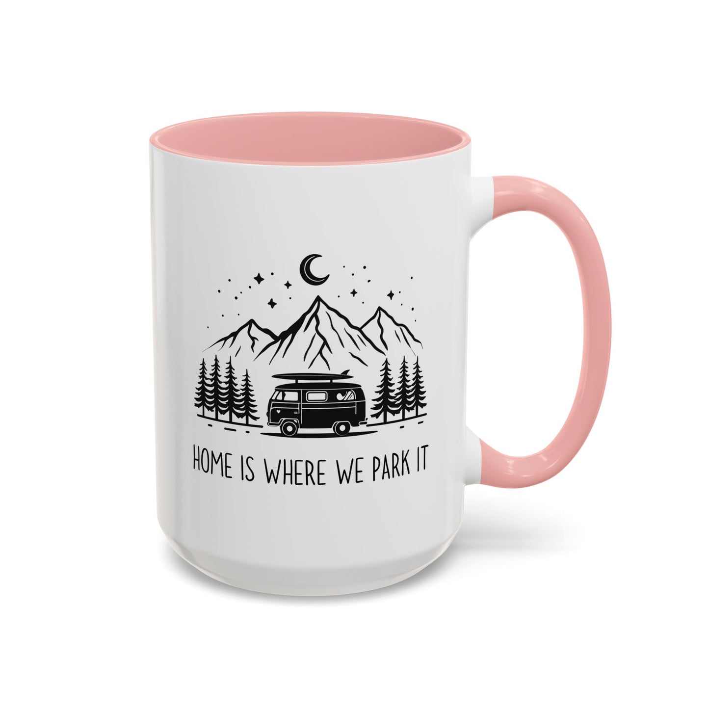 “Home Is Where We Park It” Custom Made Mug | Camping Coffee Cup for RV Owners, Van Life, and Adventure Lovers