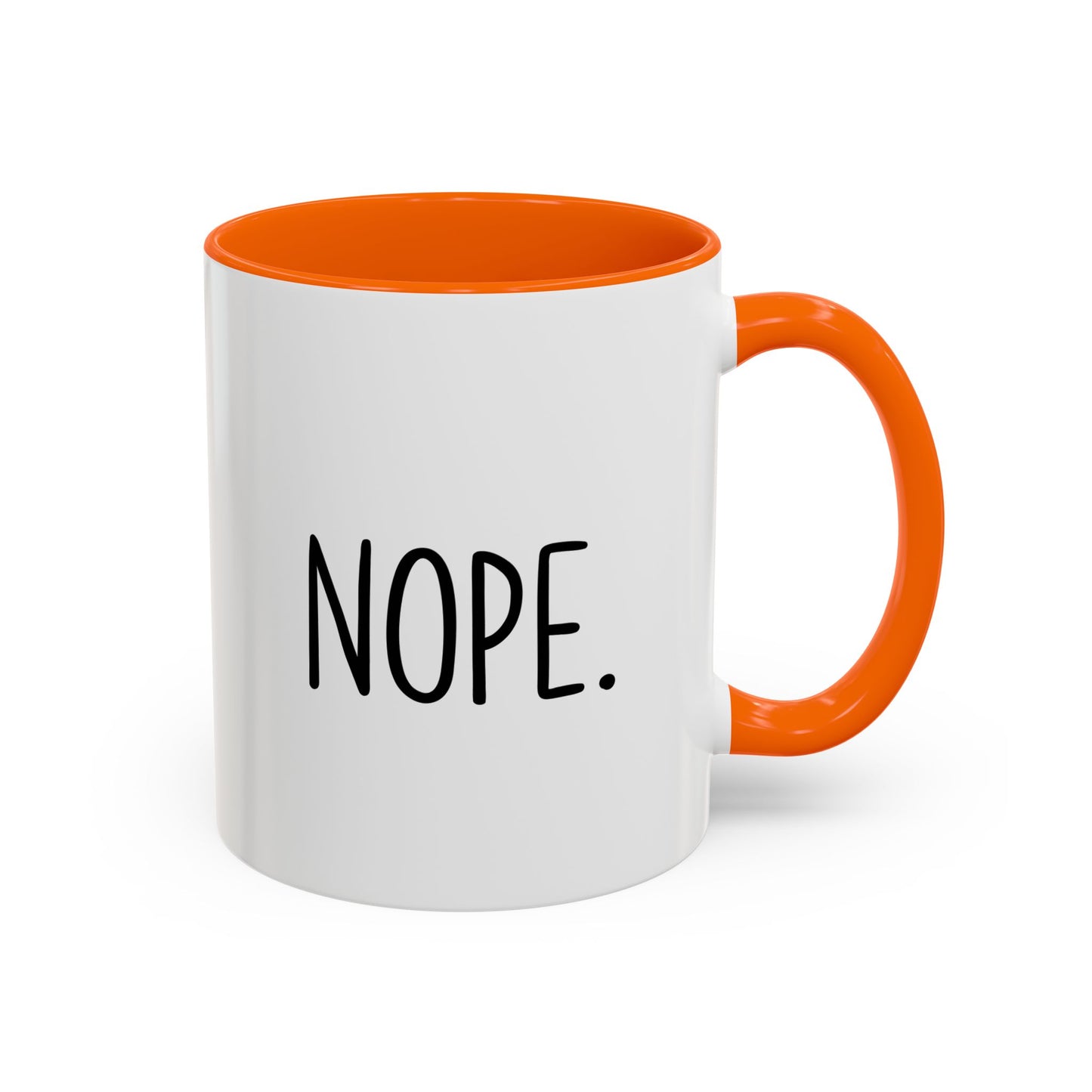 Minimalist Funny Mug – “Nope.” | Sarcastic Coffee Cup, Simple Office Humor Gift, Introvert Mug, Sassy Quote Cup