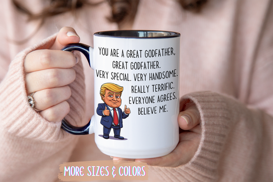 Funny Godfather Mug – “You Are a Great Godfather” Custom Made Coffee Cup | Gift for Godfather or Baptism Gift