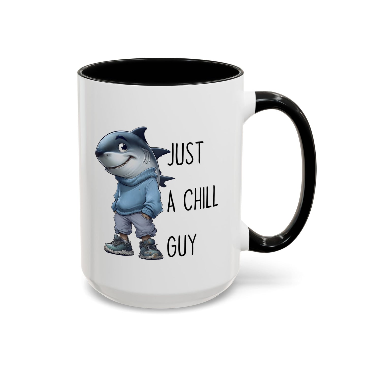 Just a Chill Guy Shark Mug | Funny Ocean Coffee Cup | Custom Made Gift for Shark Lovers