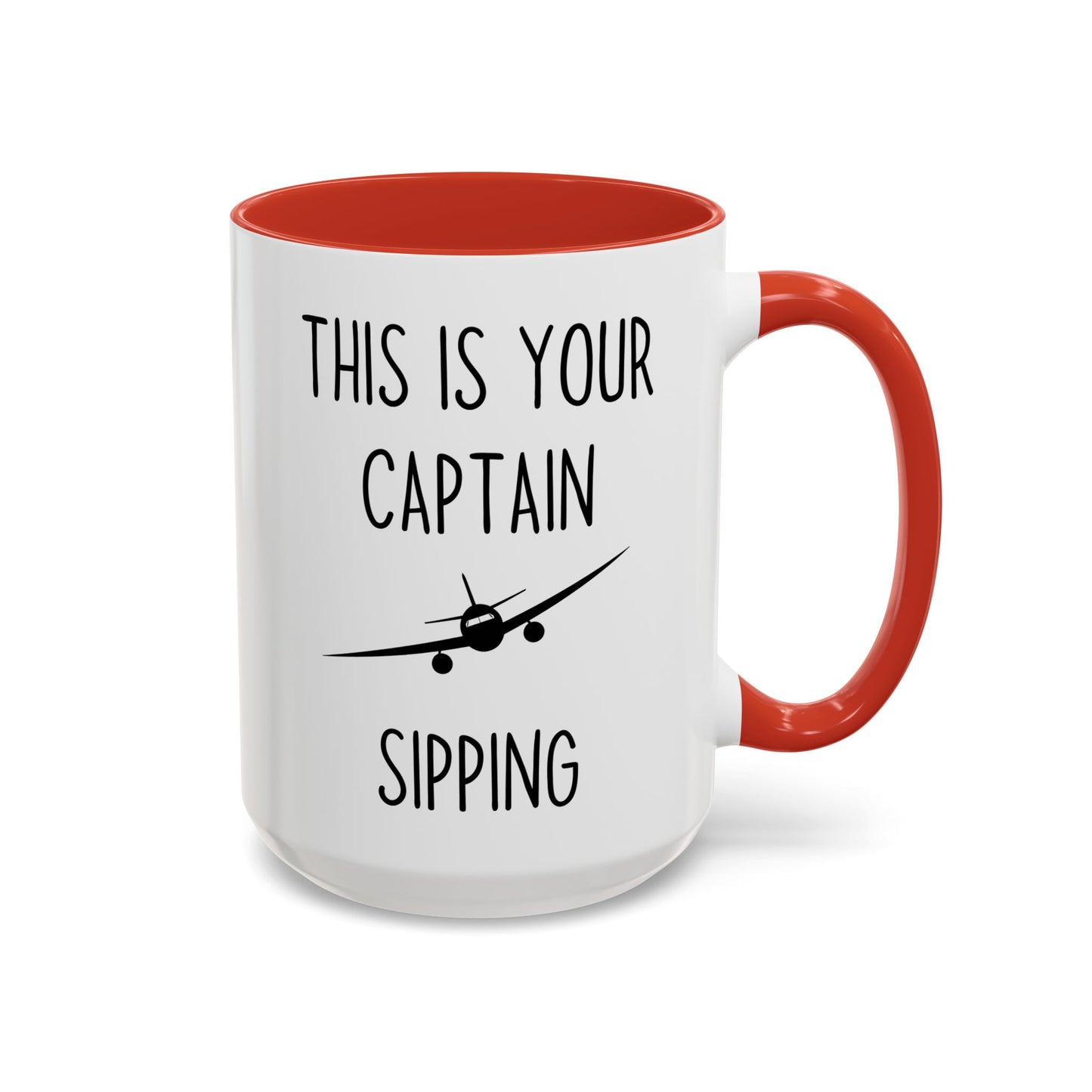This Is Your Captain Sipping Mug | Funny Pilot Coffee Cup | Custom Made Aviation Gift