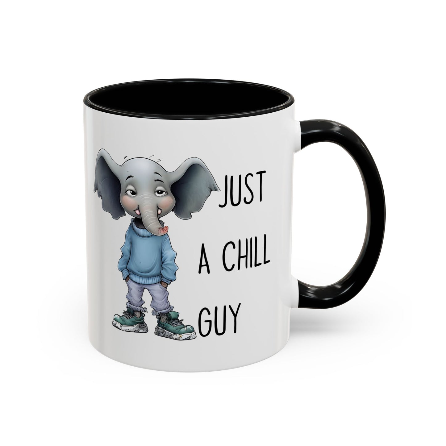 Just a Chill Guy Elephant Mug | Funny Animal Coffee Cup | Custom Made Gift for Elephant Lovers
