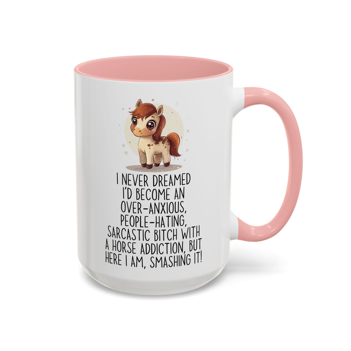 Funny Horse Girl Mug | Over-Anxious Sarcastic Horse Lover Cup | Custom Made Equestrian Gift