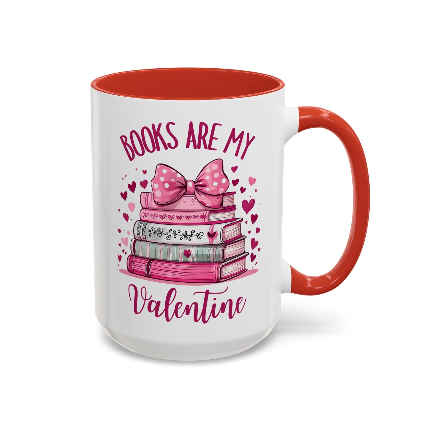 Books Are My Valentine Mug – Cute Book Lover Coffee Cup | Valentine’s Day Gift for Readers, Writers & Bibliophiles