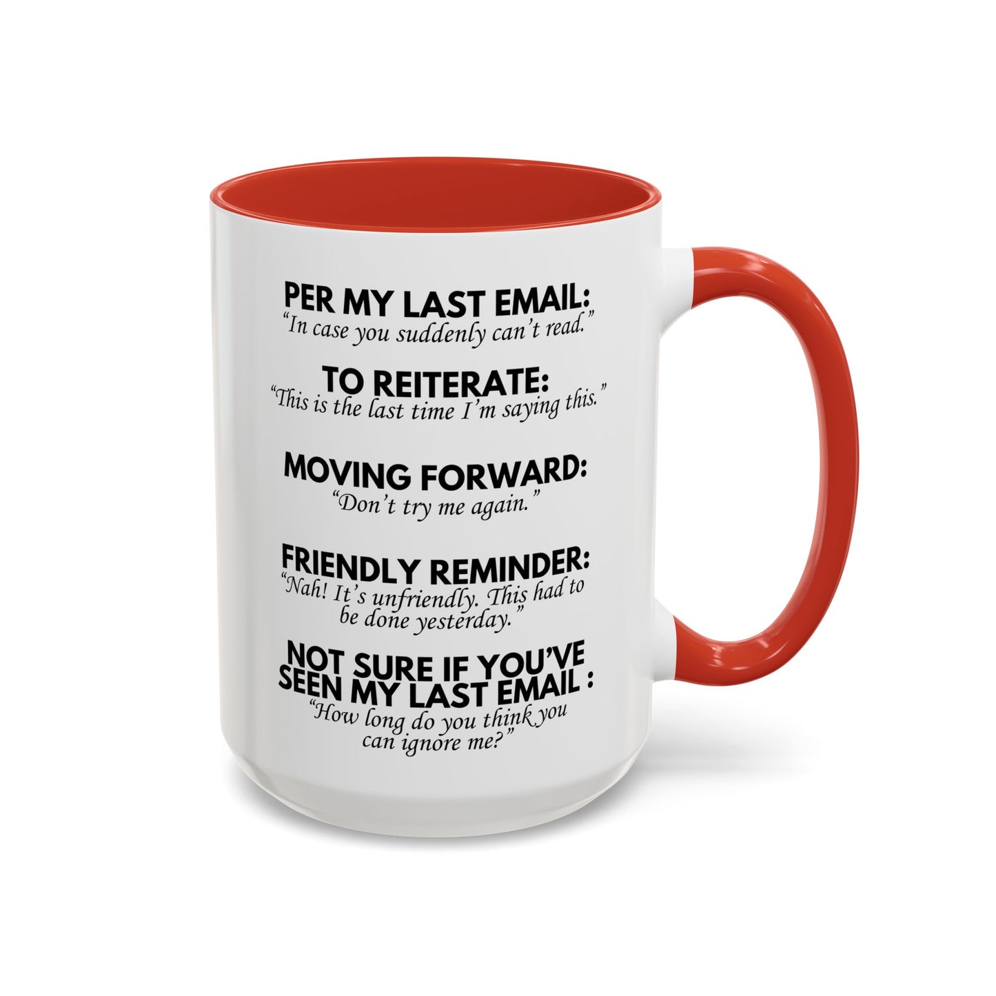 Per My Last Email Mug – Funny Work Coffee Mug | Sarcastic Office Gift for Coworkers & Bosses