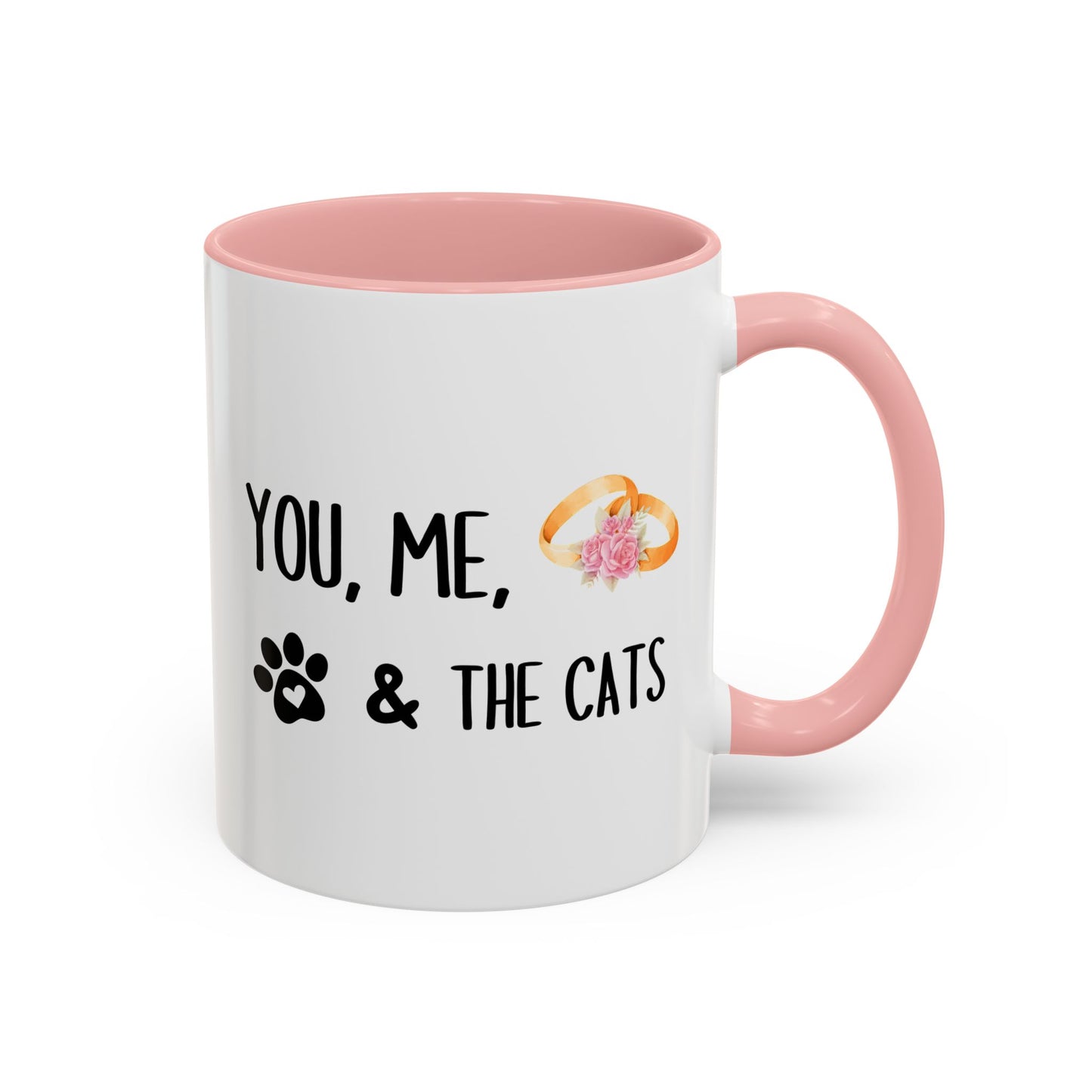 You, Me, & The Cats Mug | Cute Cat Lover Couple Gift | Custom Made Coffee Cup