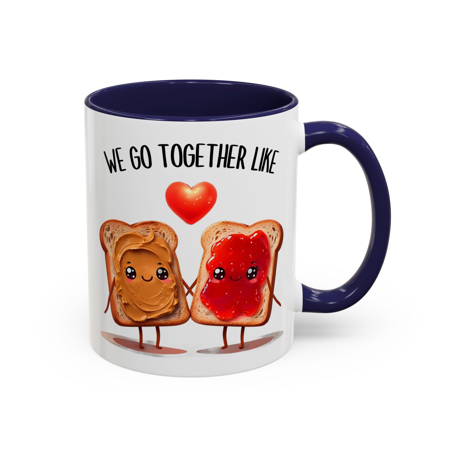 We Go Together Like Peanut Butter & Jelly Mug – Cute Couple Coffee Cup | Funny Valentine’s Gift for Him or Her