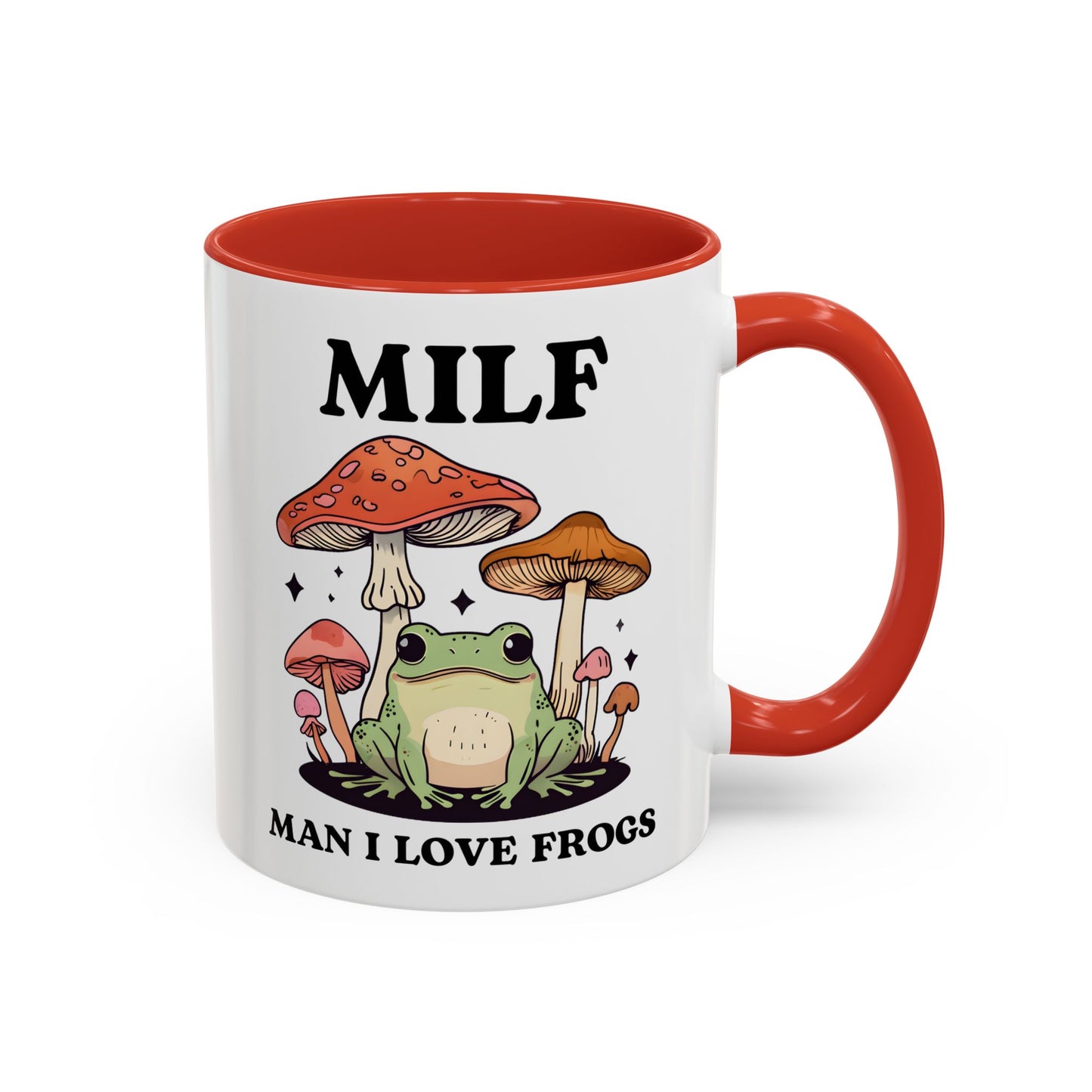 MILF Mug – Man I Love Frogs | Funny Frog Lover Mug | Cottagecore Mushroom Aesthetic Gift