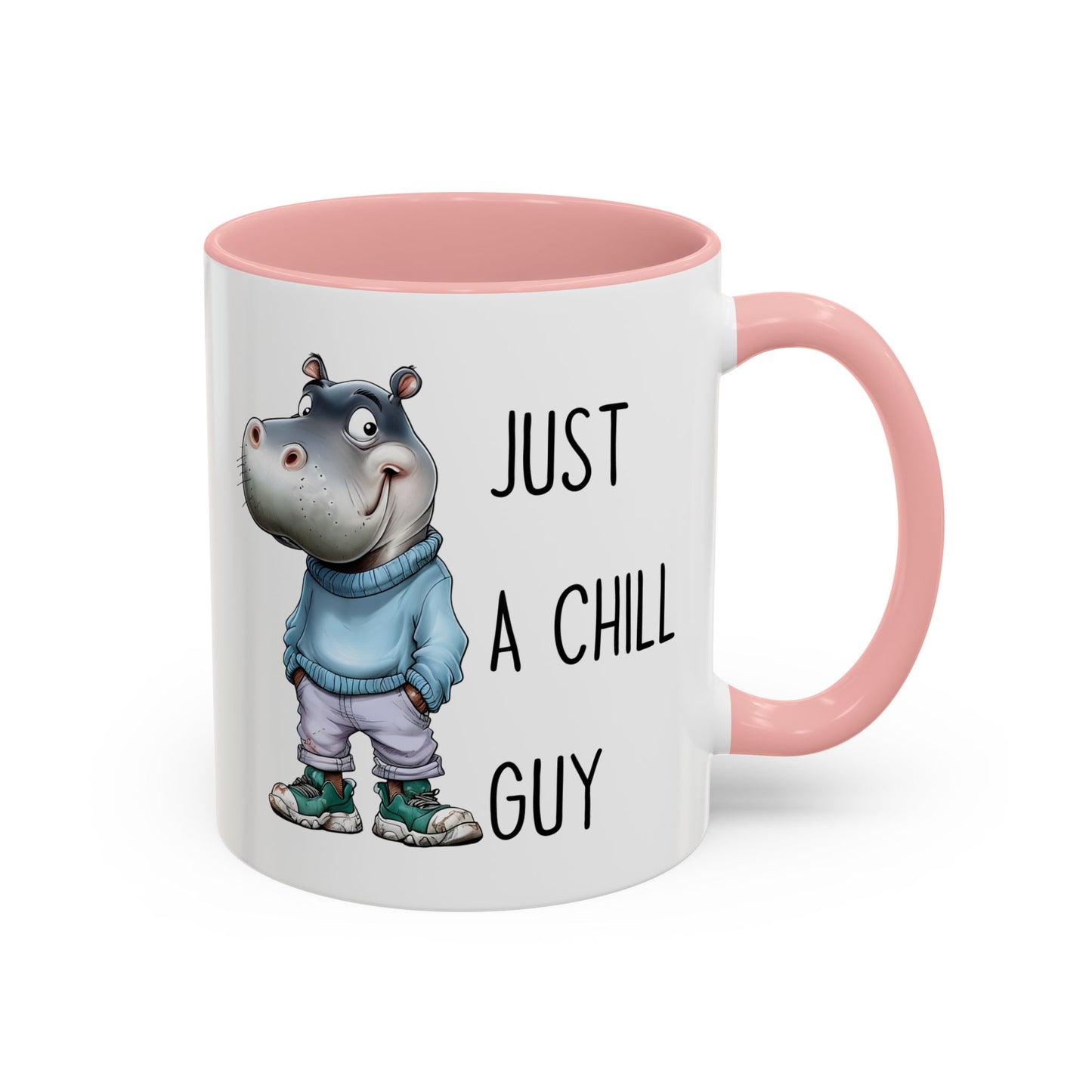 Just a Chill Guy Hippo Mug | Funny Animal Coffee Cup | Custom Made Gift for Hippo Lovers