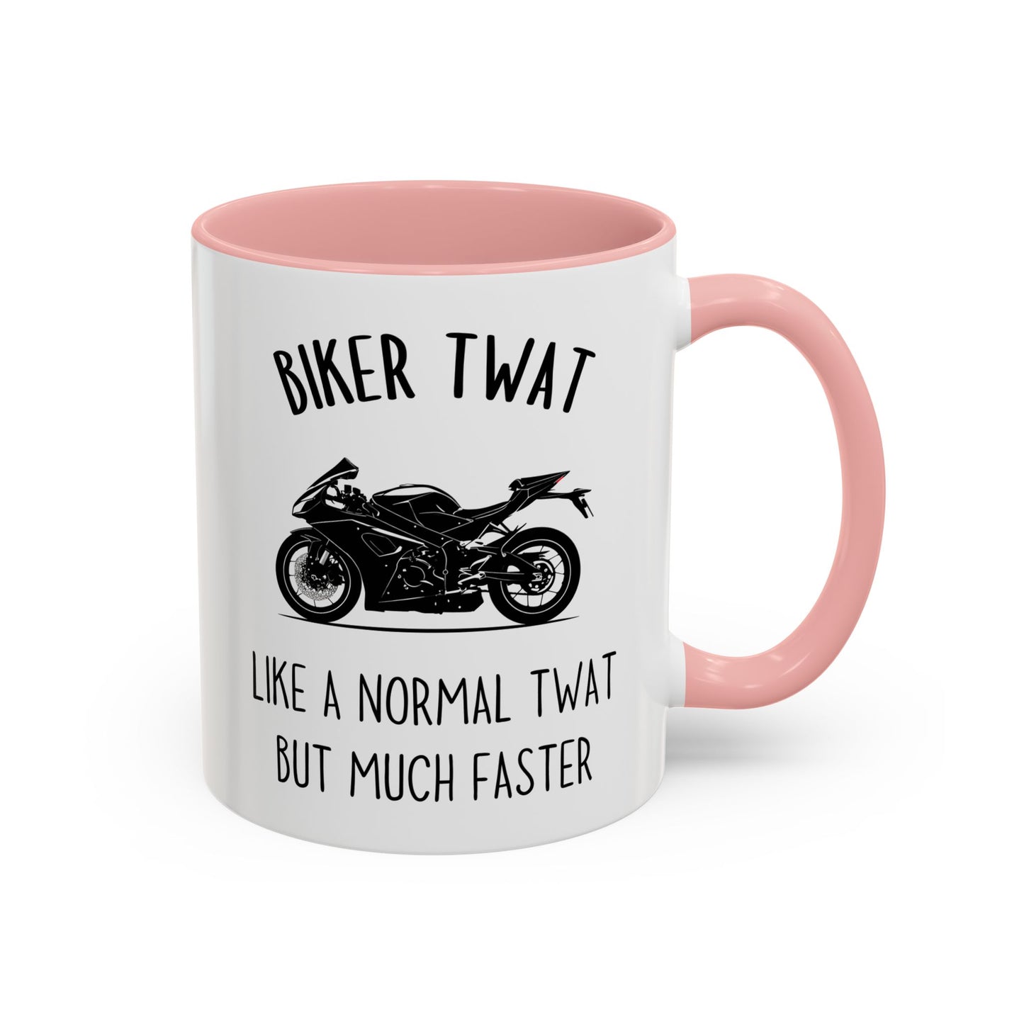 Funny Biker Mug | Motorcycle Rider Gift | Custom Made Coffee Cup for Bikers – “Like a Normal Person But Much Faster”