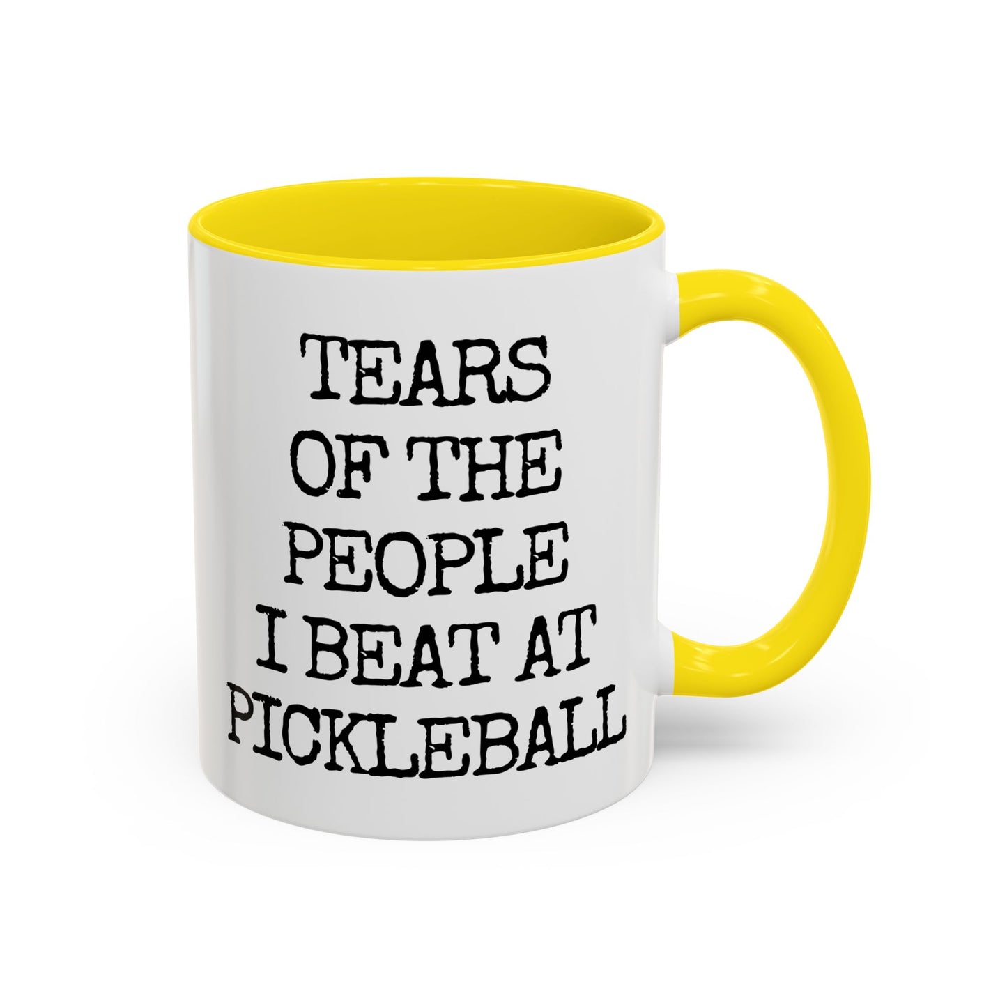Funny Pickleball Mug – “Tears of the People I Beat at Pickleball” – Custom Made Pickleball Gift for Players & Partners