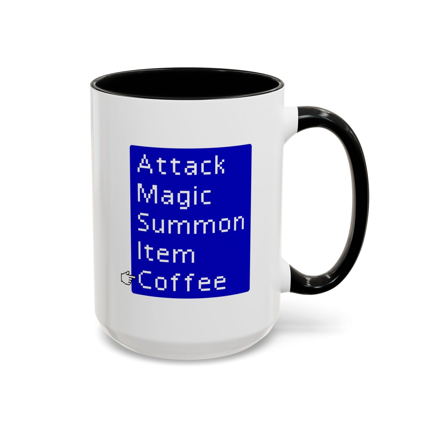 Attack Magic Summon Coffee Mug | Funny Gamer Mug | Custom Made Video Game Coffee Cup for RPG Fans