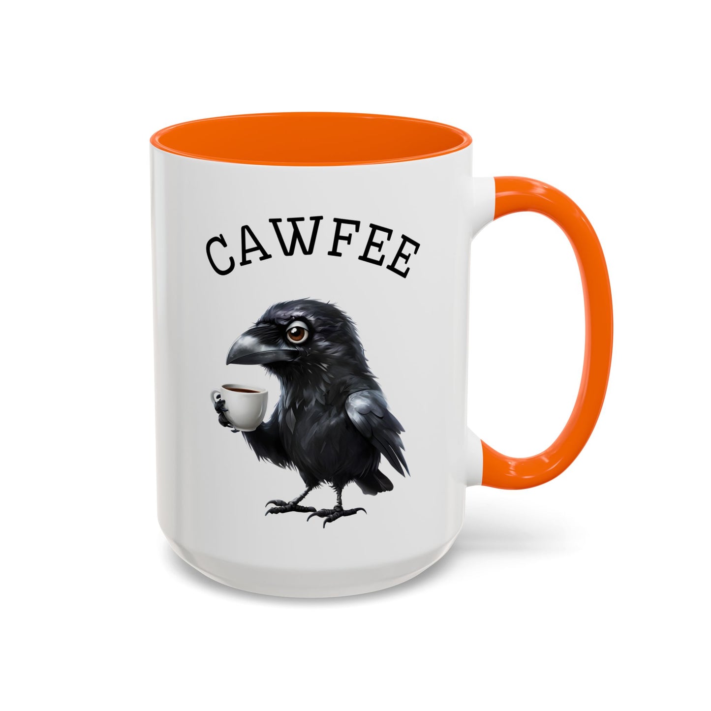 Cawfee Mug | Custom Made Funny Crow Coffee Cup for Bird Lovers