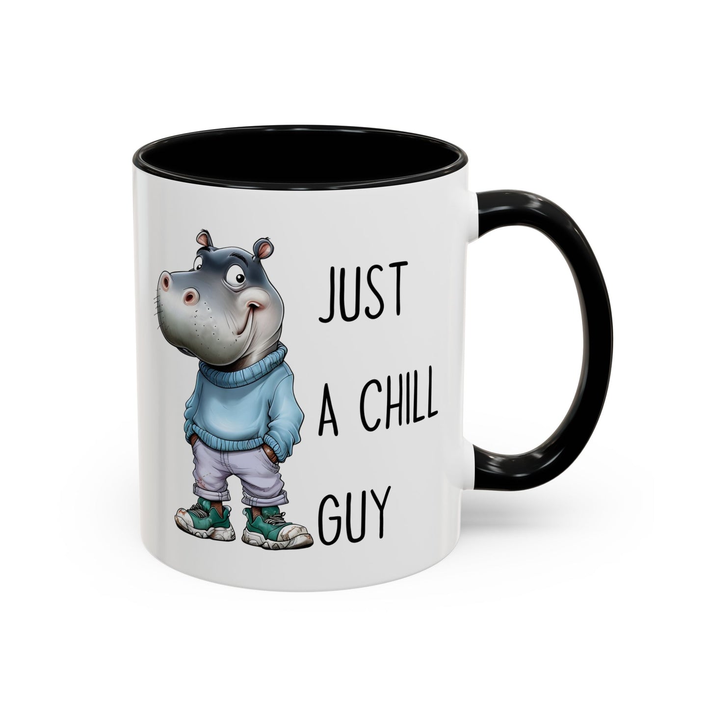Just a Chill Guy Hippo Mug | Funny Animal Coffee Cup | Custom Made Gift for Hippo Lovers
