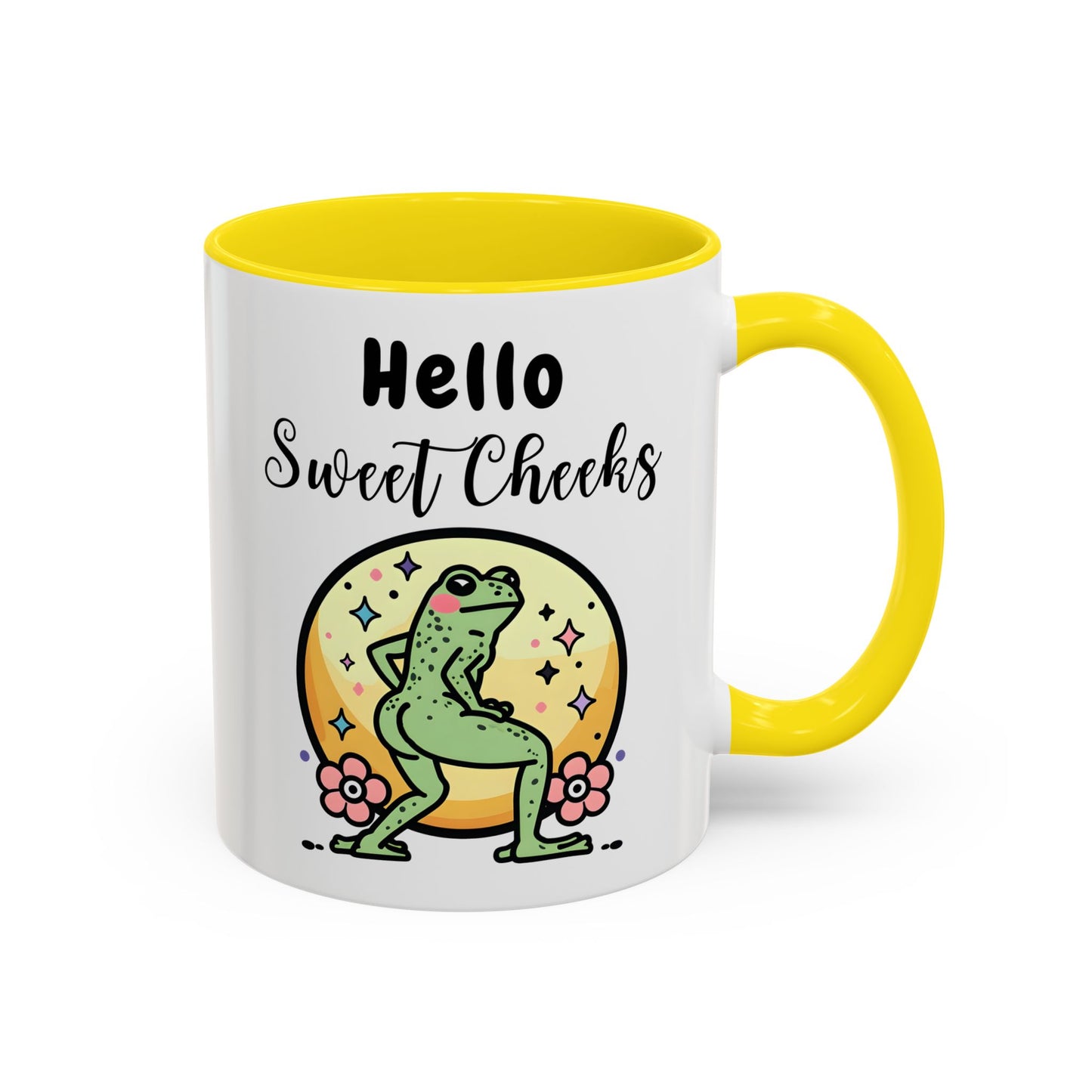 Hello Sweet Cheeks Mug | Funny Frog Mug | Custom Made Cute Coffee Cup